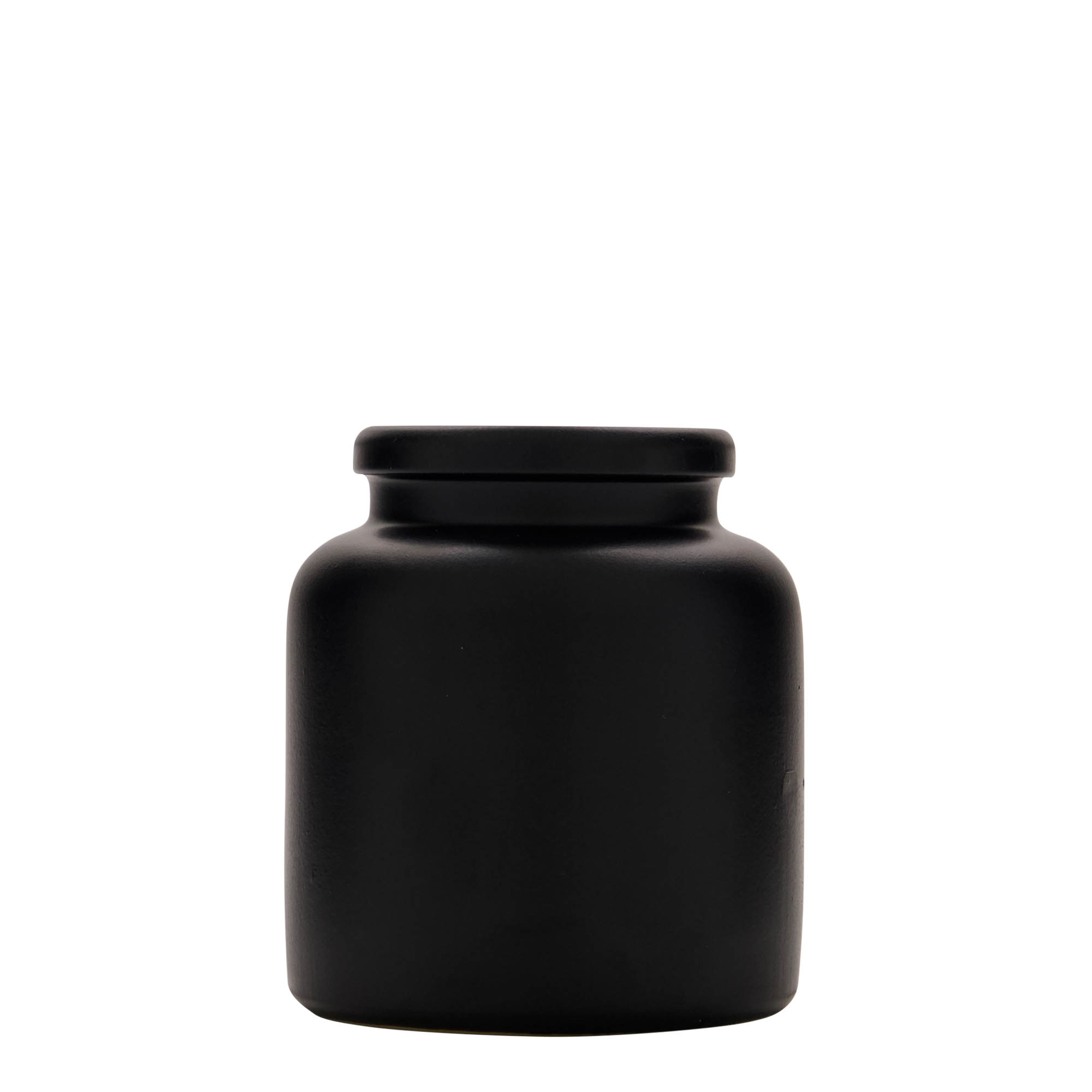 270 ml tarro de gres, cerámica, negro, boca: tapa de solapa 270 ml tarro de gres, cerámica, negro, boca: tapa de solapa