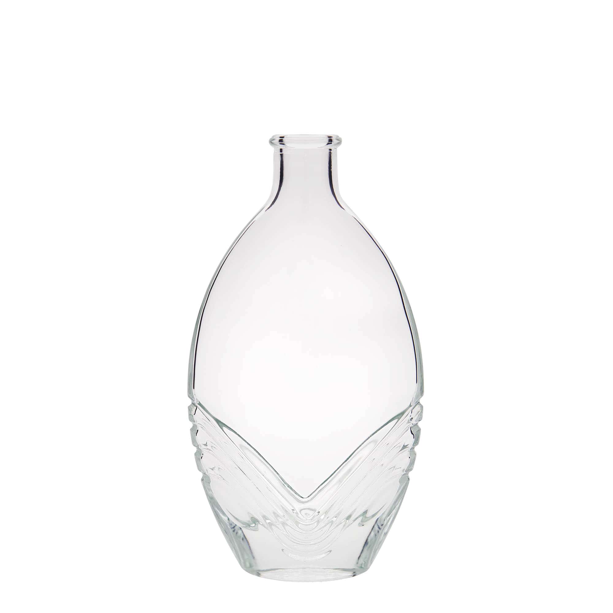 Botella de vidrio de 200 ml «Florence», ovalada, boca: corcho