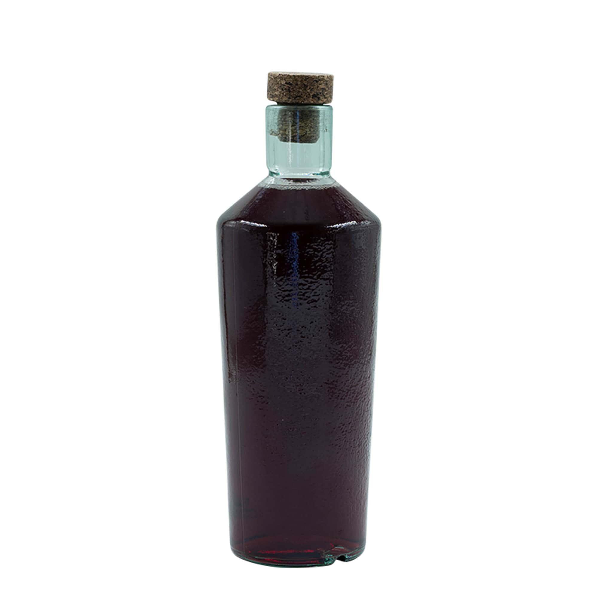 Botella de vidrio 'Primal' de 700 ml, boca: corcho, fabricada de forma salvaje
