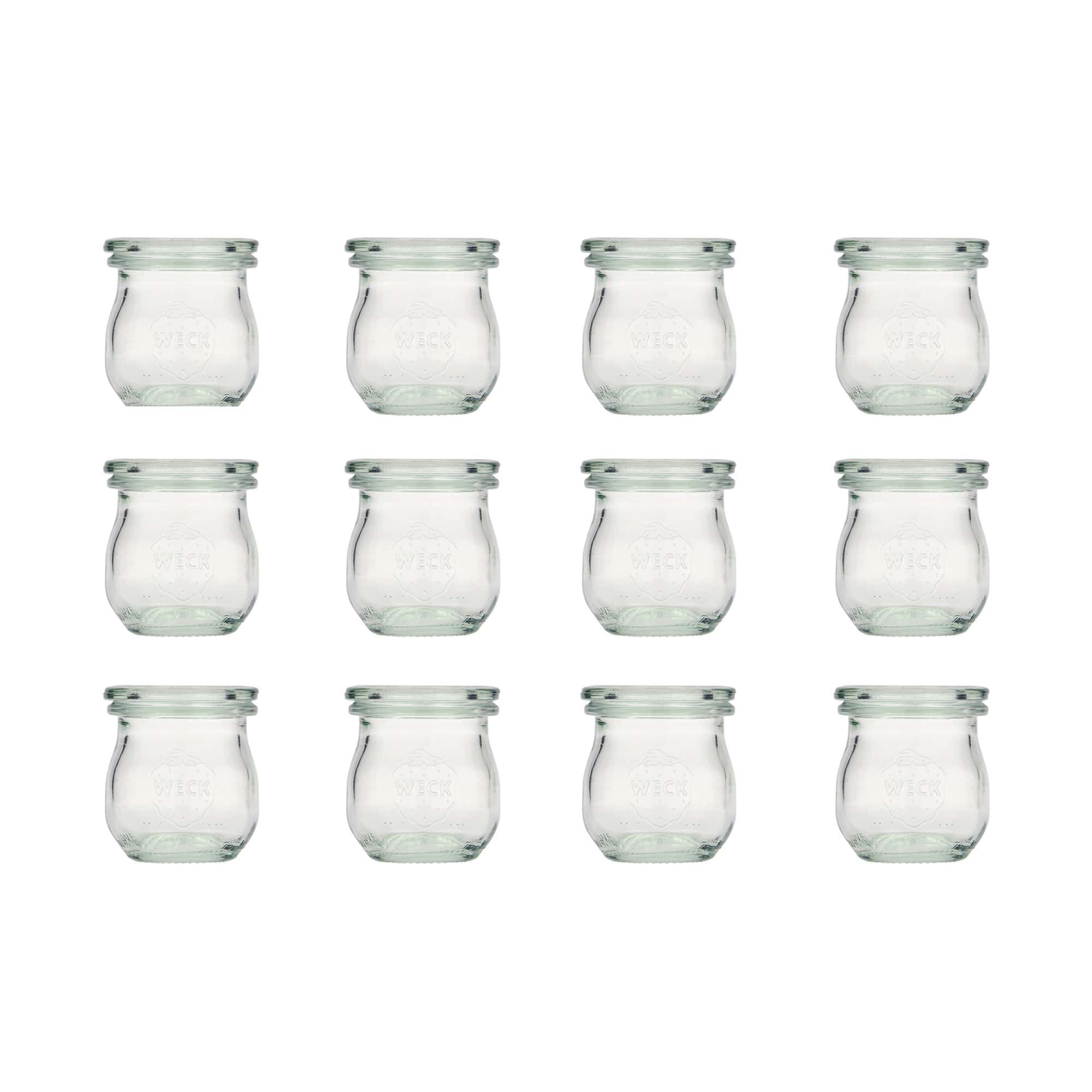 12x 75 ml vaso tipo tulipán WECK con tapa de vidrio RR 40