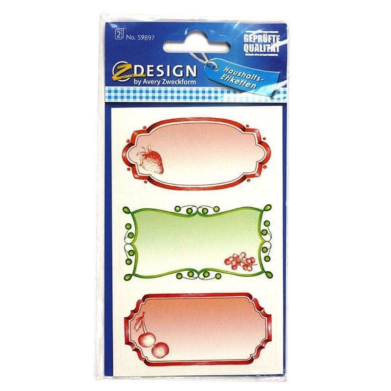 Etiquetas Zweckform 'Frutas', rectangulares, papel, multicolor Etiquetas Zweckform 'Frutas', rectangulares, papel, multicolor