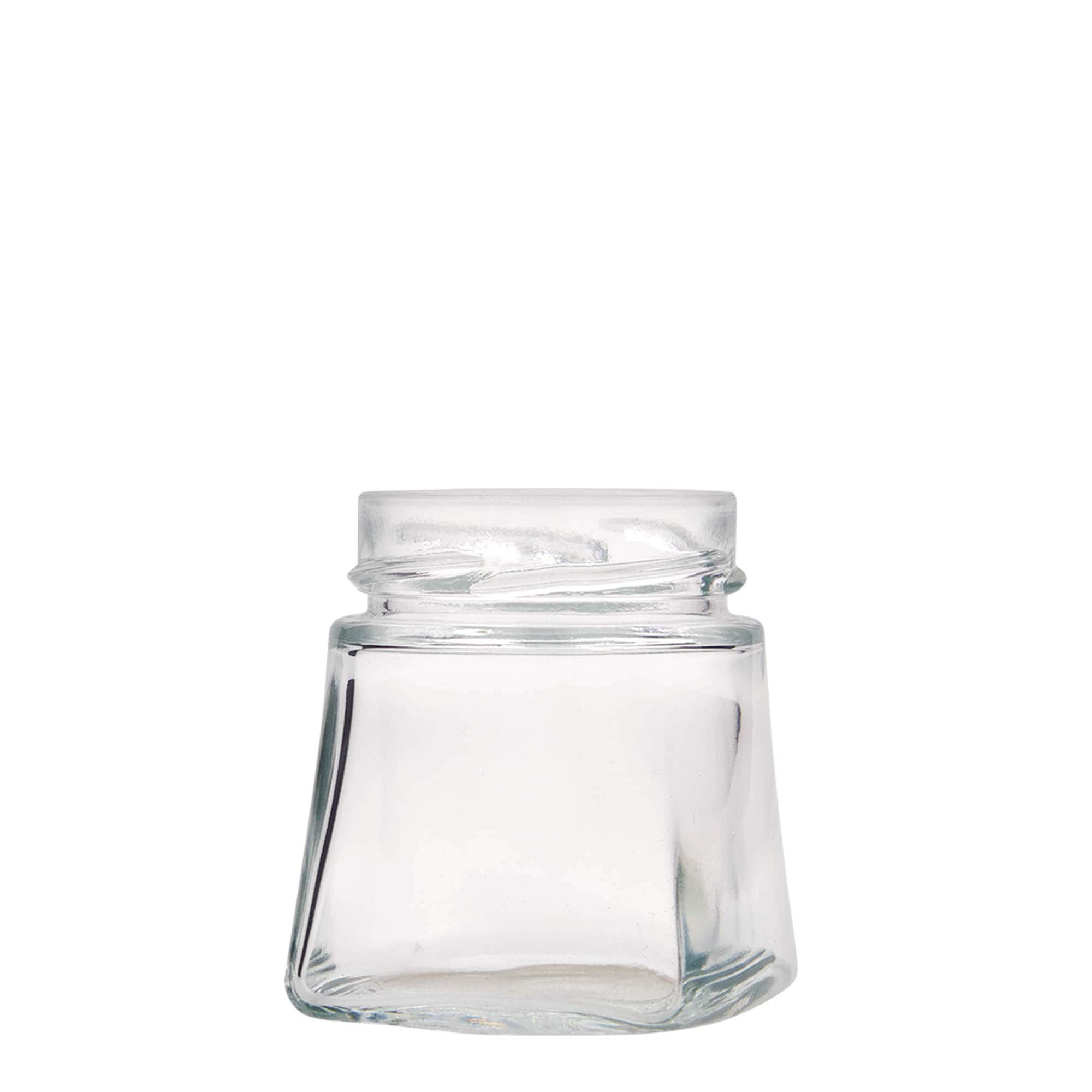212 ml tarro cuadrado 'Luxor', boca: Deept-Twist-Off (DTO 63)