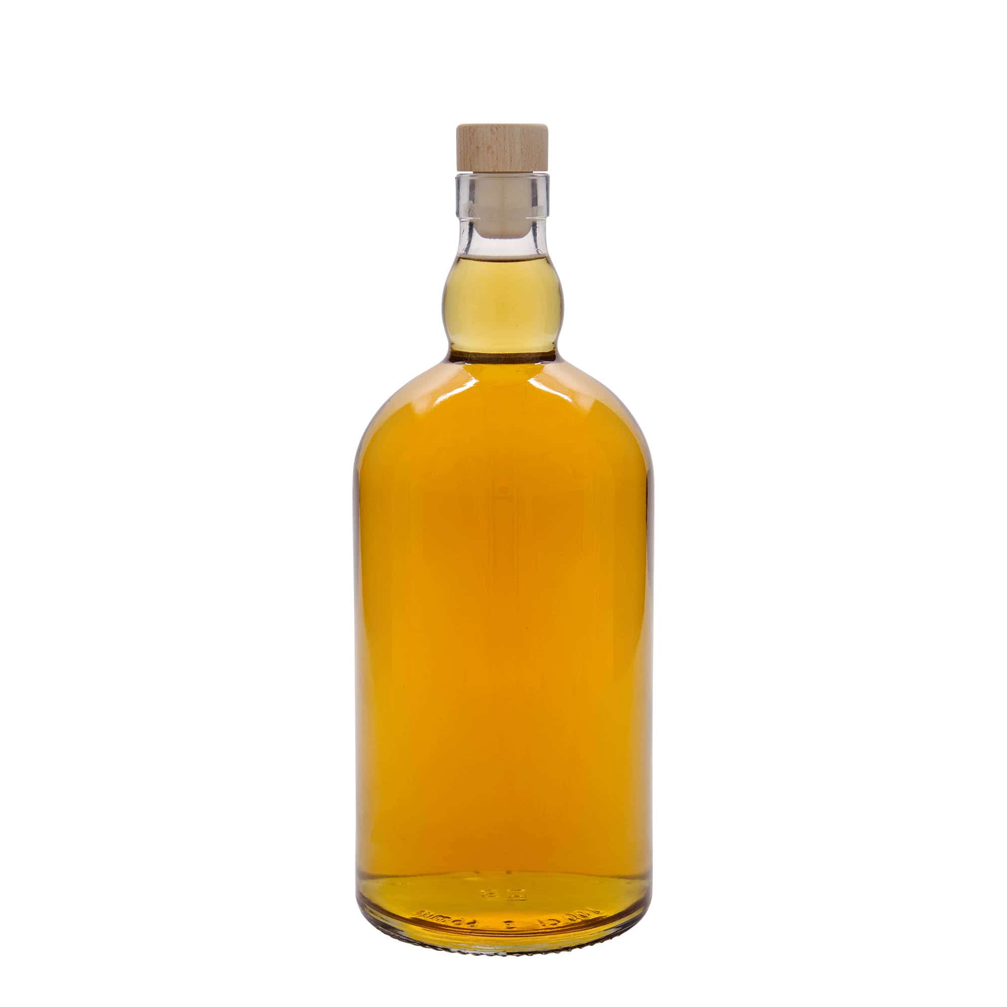 Botella de vidrio 'Aberdeen' de 1000 ml, boca: corcho