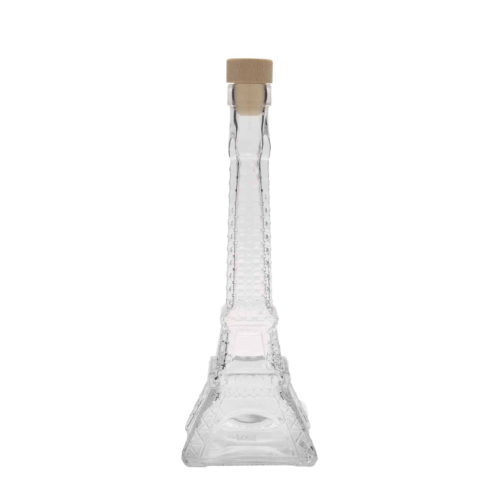 Botella de vidrio 'Torre Eiffel' de 200 ml, boca: corcho