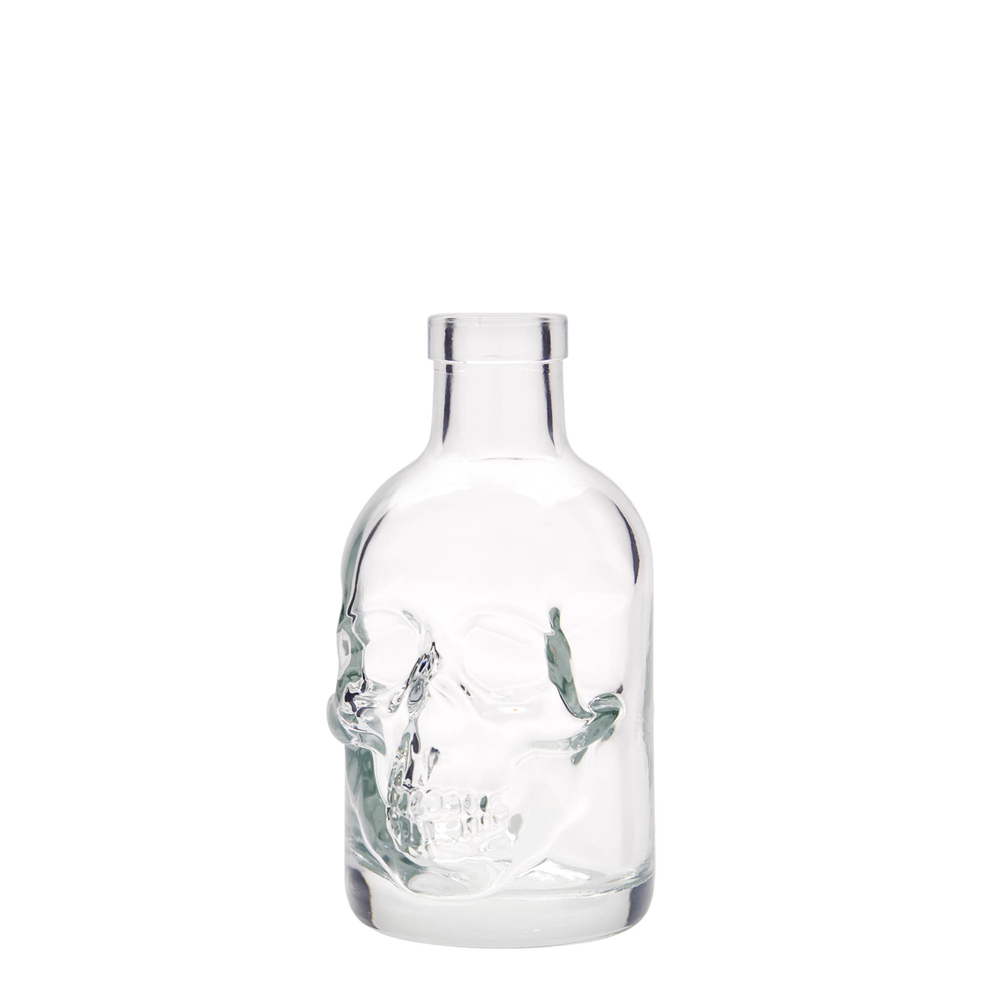 Botella de vidrio de 200 ml 'Calavera', boca: corcho Botella de vidrio de 200 ml 'Calavera', boca: corcho