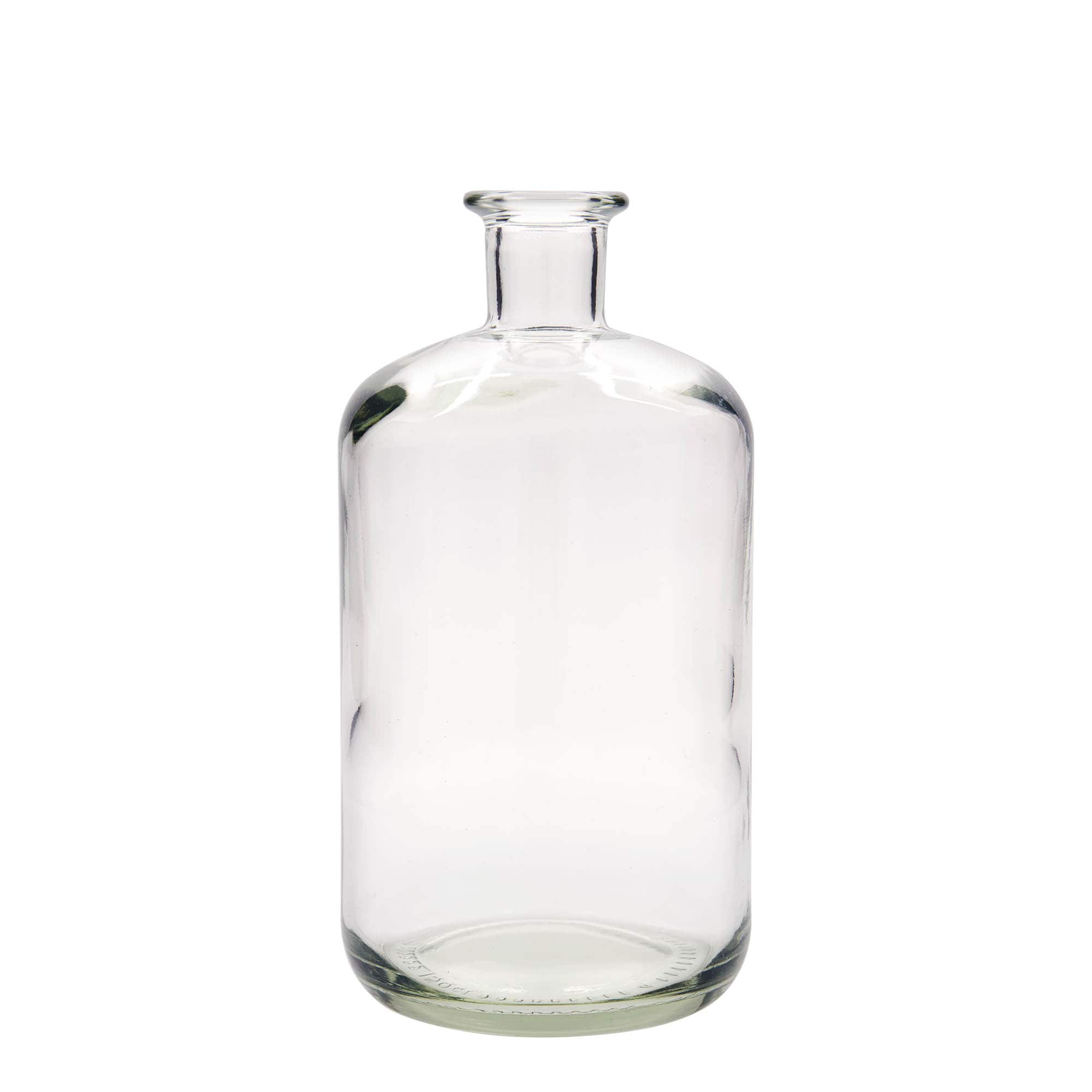 Botella de vidrio de farmacia de 1500 ml, boca: corcho