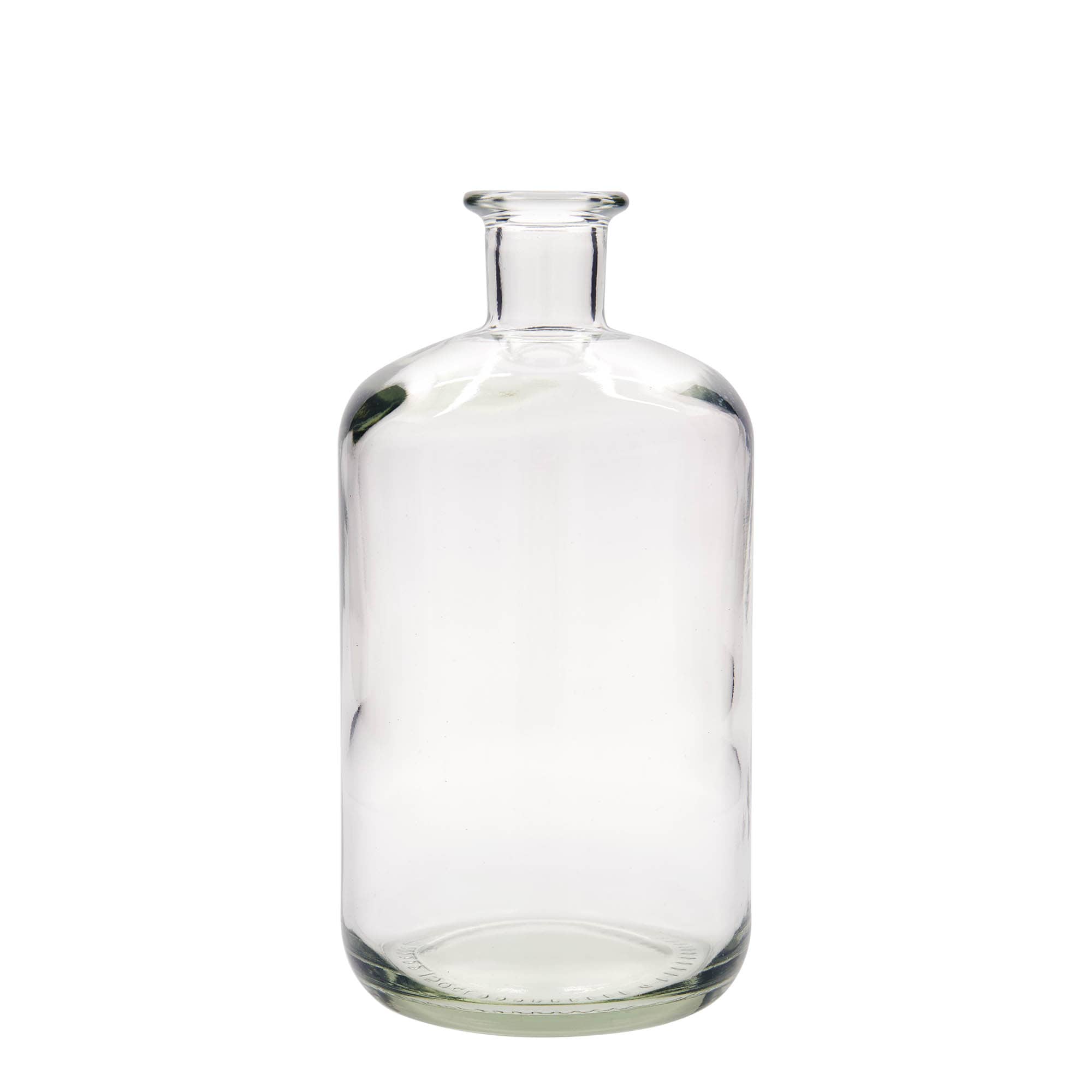 Botella de vidrio de 1.500 ml para farmacéutico, boca: corcho