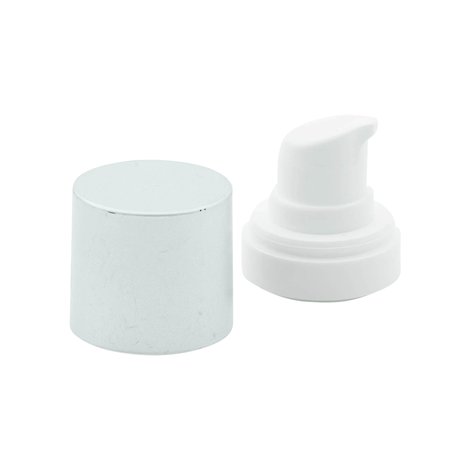 Cabezal de bomba dosificadora airless «Micro», plástico PP, plateado
