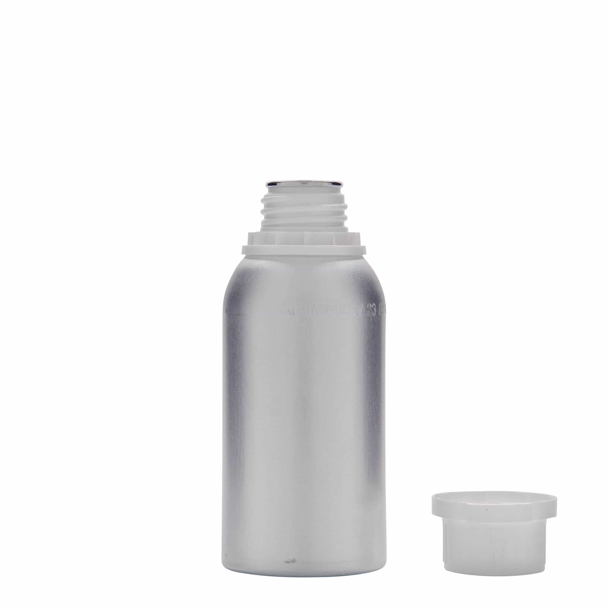 Botella de aluminio de 275 ml, metal, plateado, boca: DIN 32