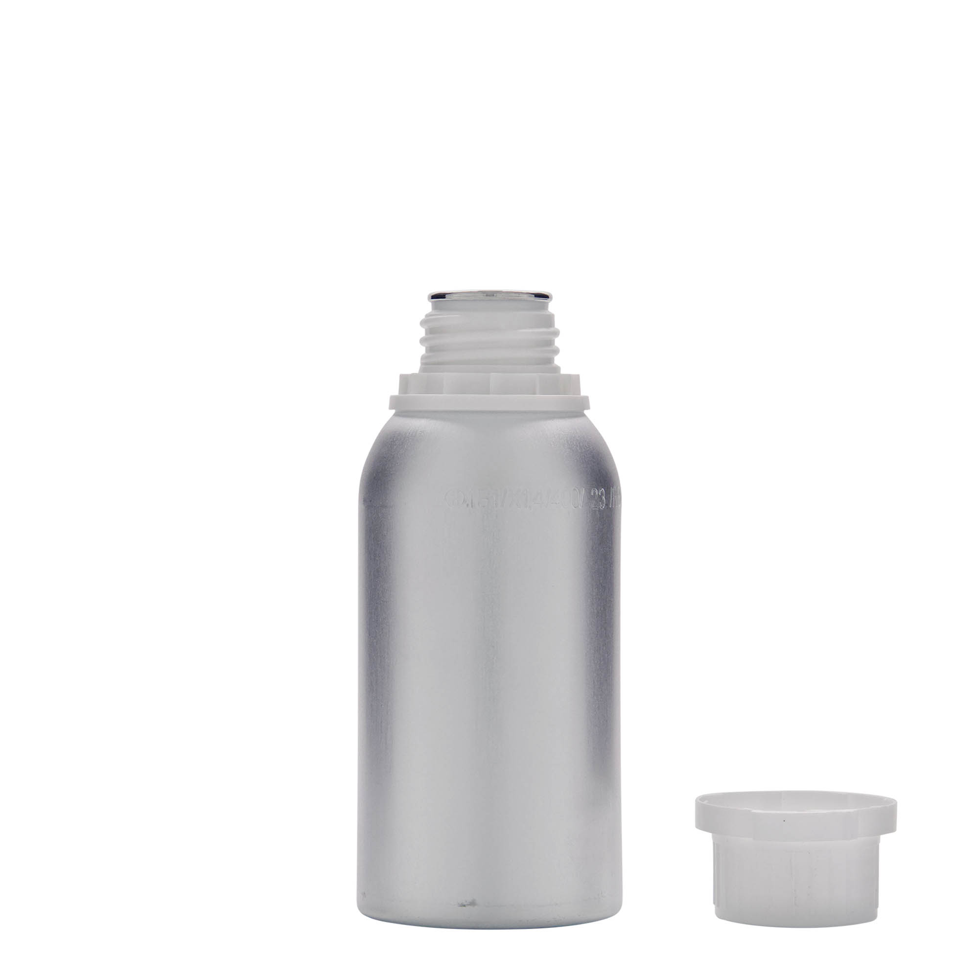 275 ml botella de aluminio, metal, plateado, boca: DIN 32 275 ml botella de aluminio, metal, plateado, boca: DIN 32