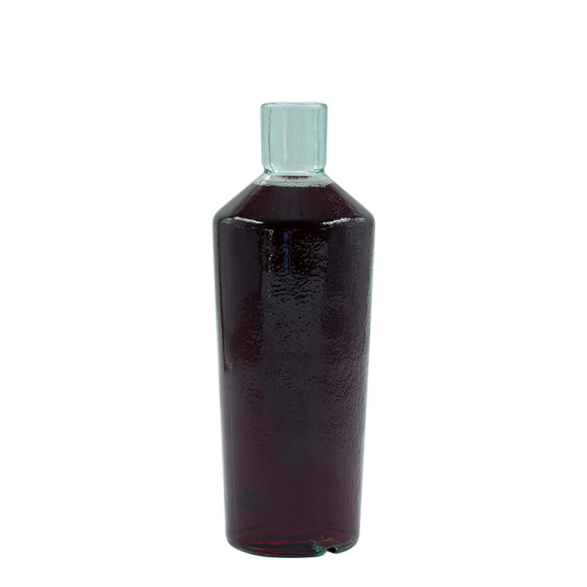 Botella de vidrio «Primal» de 700 ml, boca: corcho, fabricada de forma salvaje