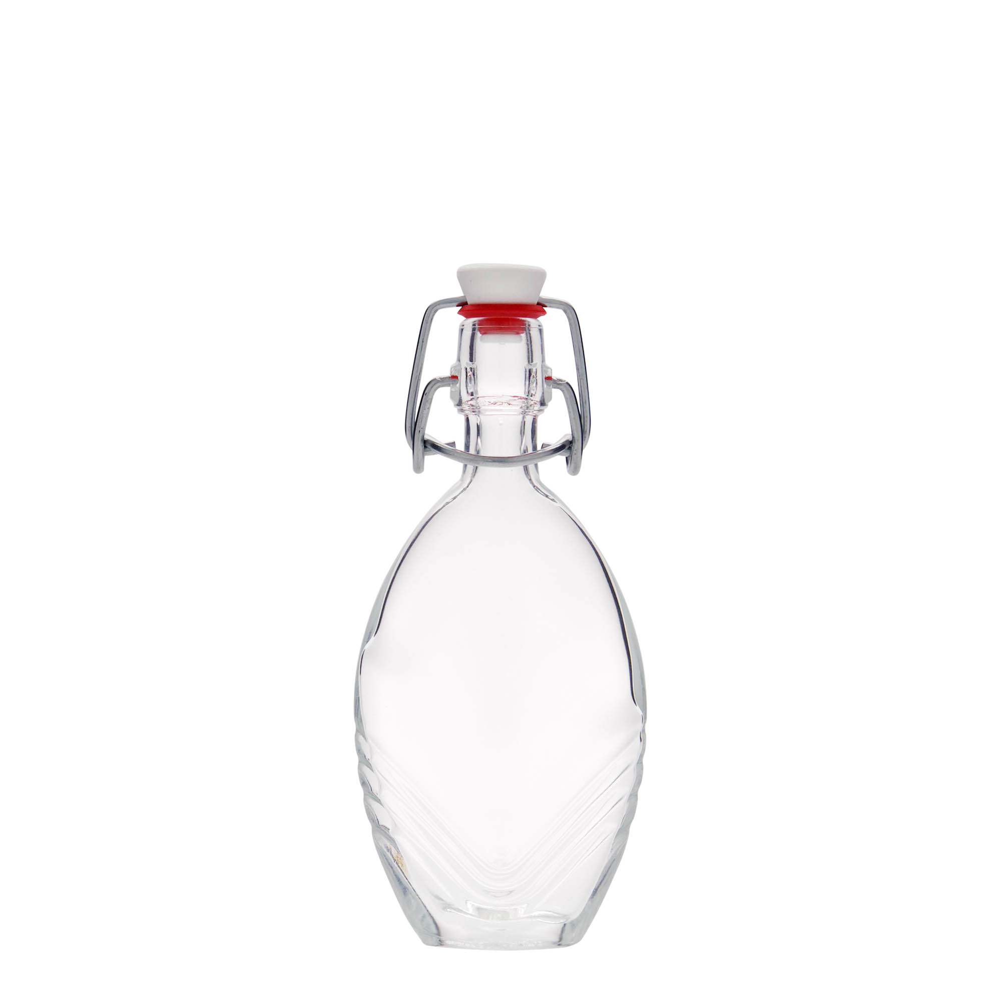 Botella de vidrio de 40 ml 'Florence', ovalada, boca: cierre de palanca Botella de vidrio de 40 ml 'Florence', ovalada, boca: cierre de palanca
