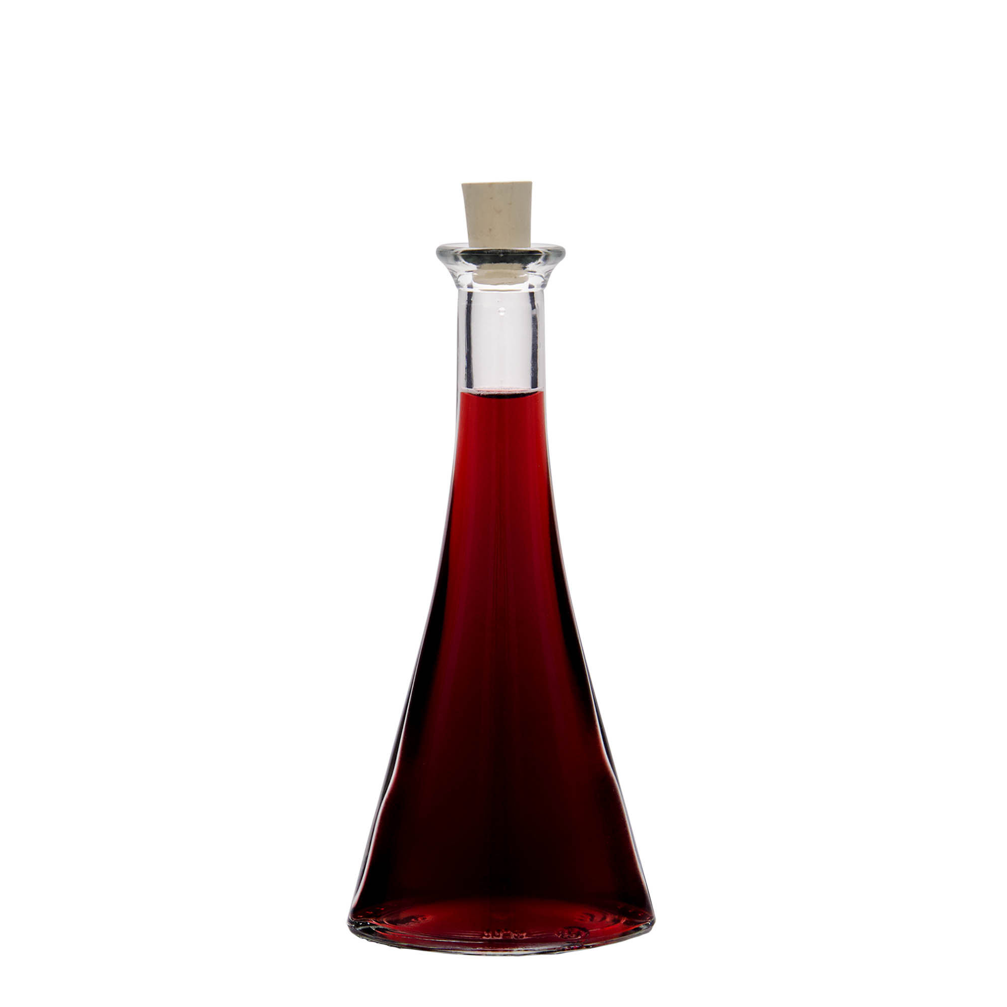 Botella de vidrio de 100 ml 'Veronica', semiredonda, boca: corcho