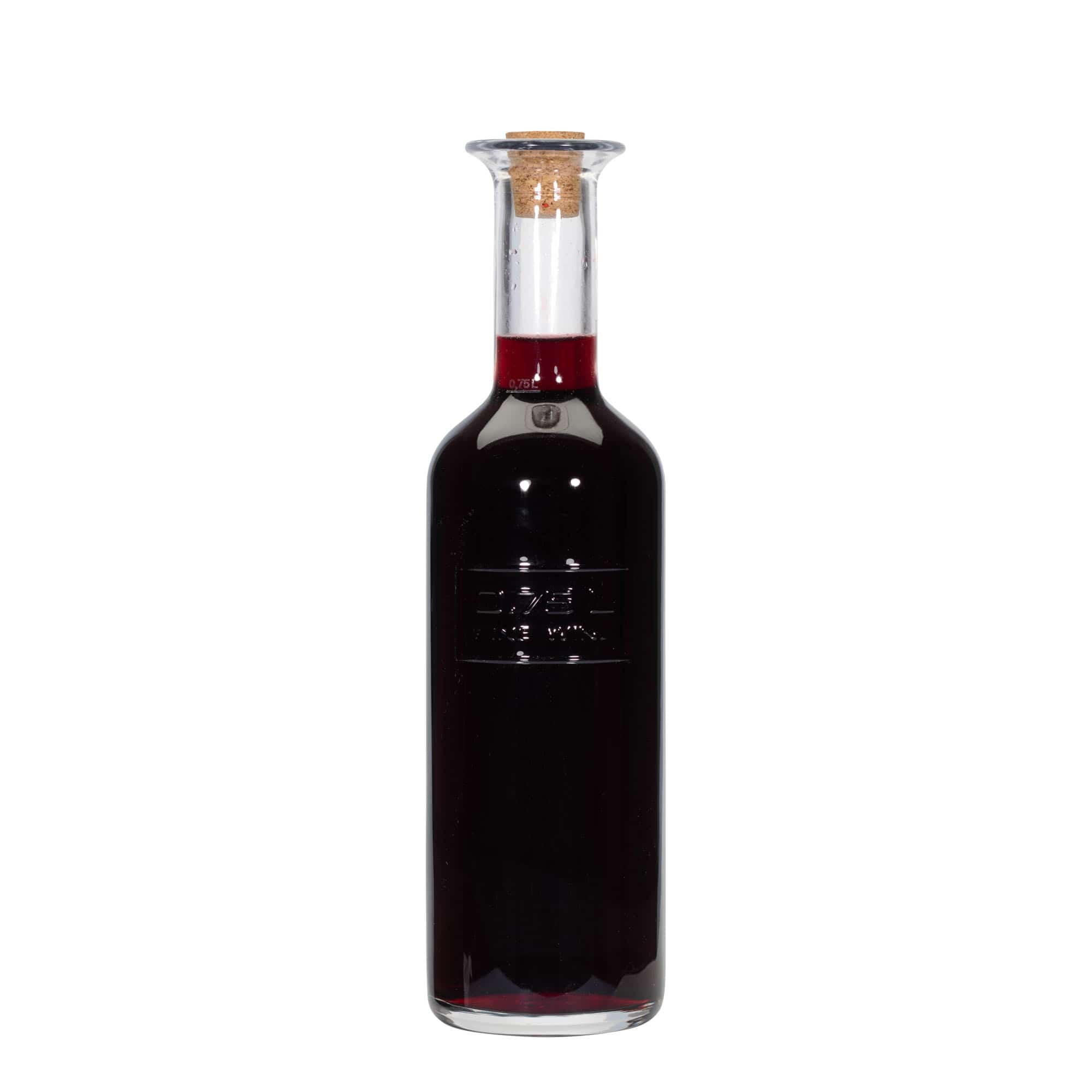 Botella de vidrio de 750 ml 'Optima Fine Wine', boca: corcho