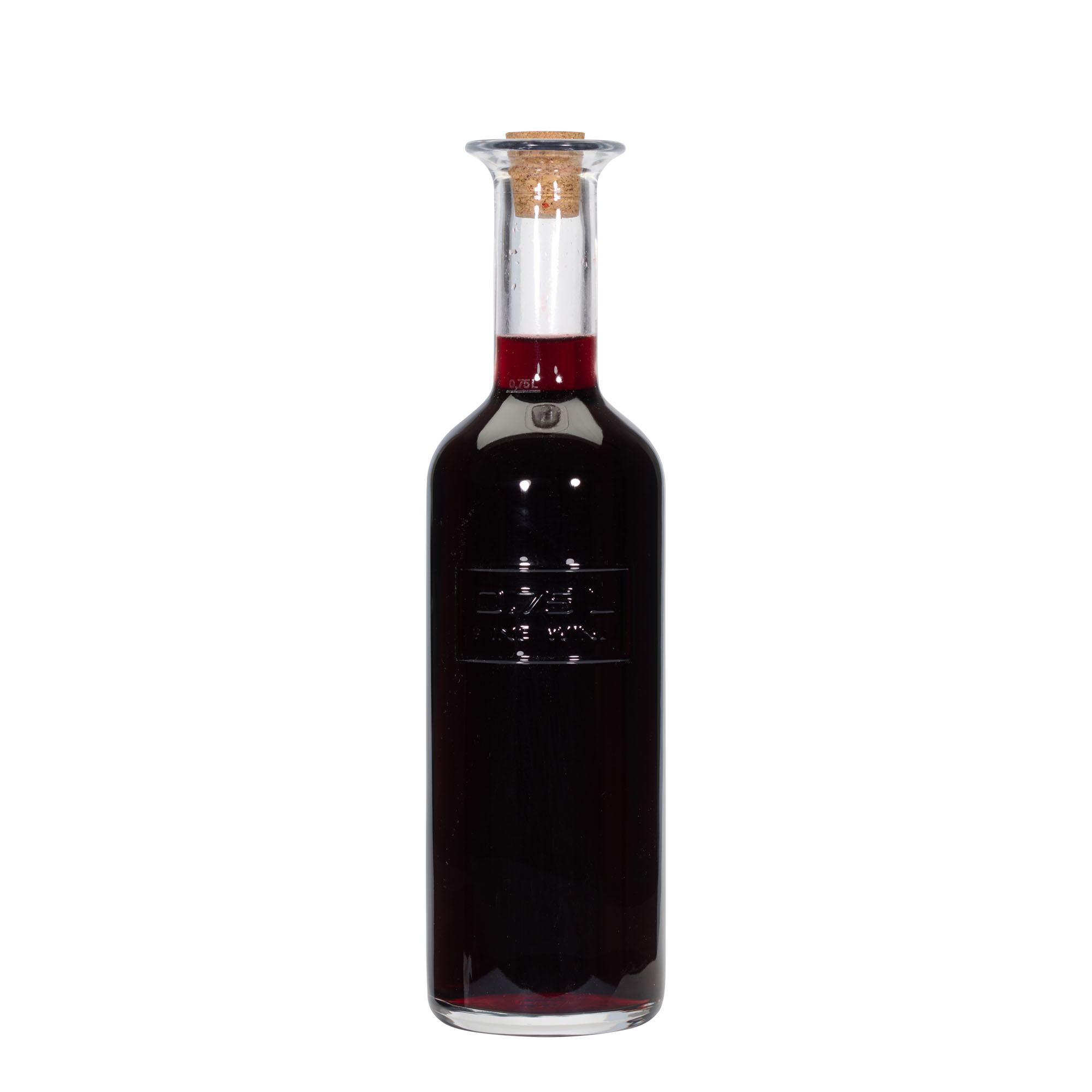 Botella de vidrio de 750 ml 'Optima Fine Wine', boca: corcho Botella de vidrio de 750 ml 'Optima Fine Wine', boca: corcho