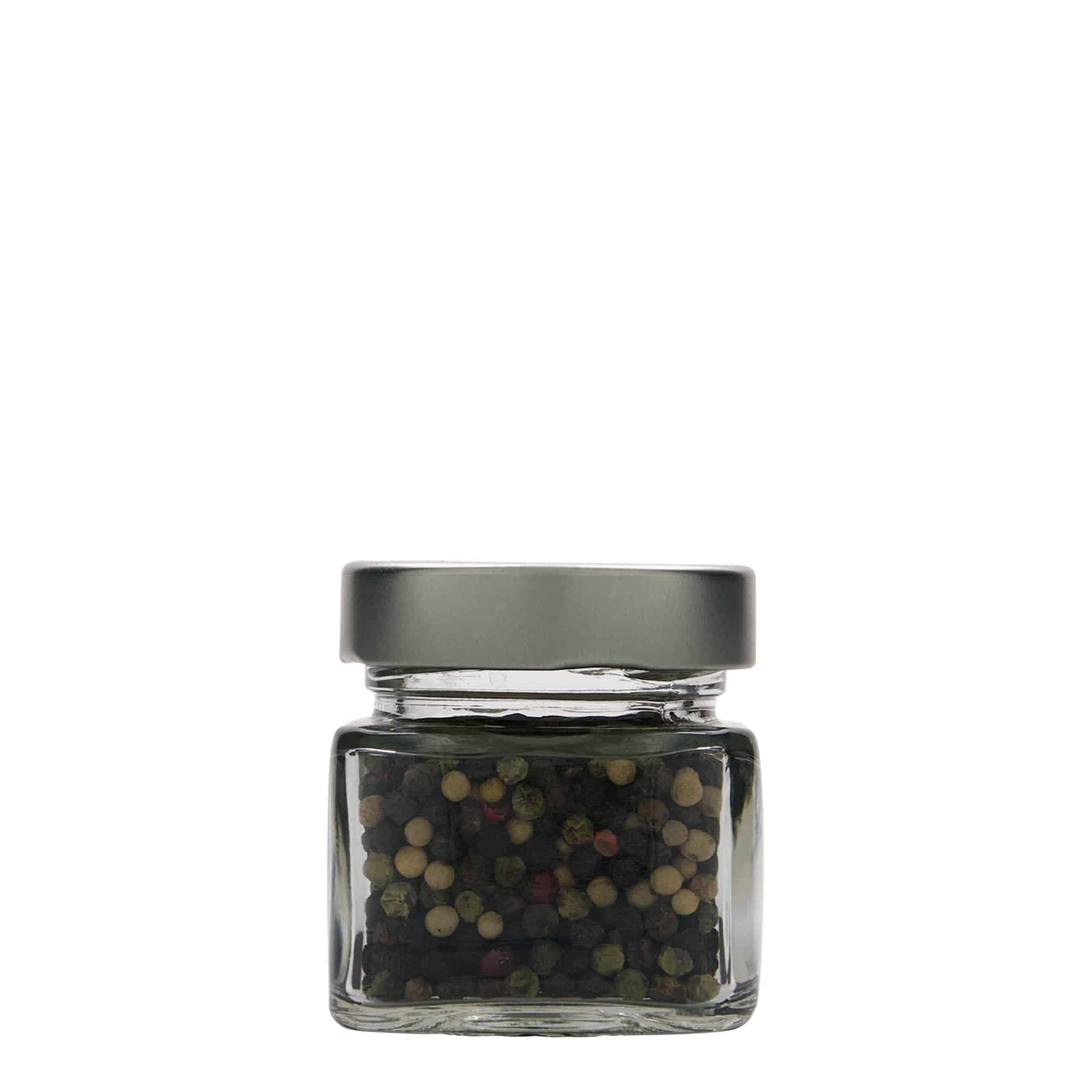 106 ml tarro cuadrado «Ikarus», boca: Deep-Twist-off (DTO 58)