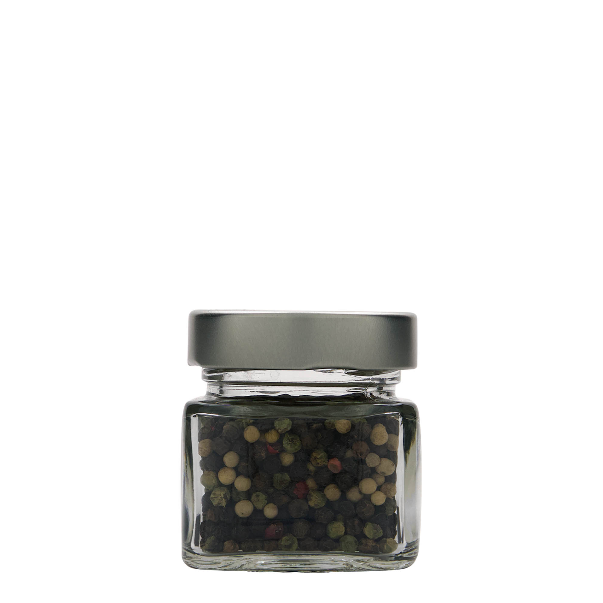 106 ml tarro cuadrado «Ikarus», boca: Deep-Twist-off (DTO 58)
