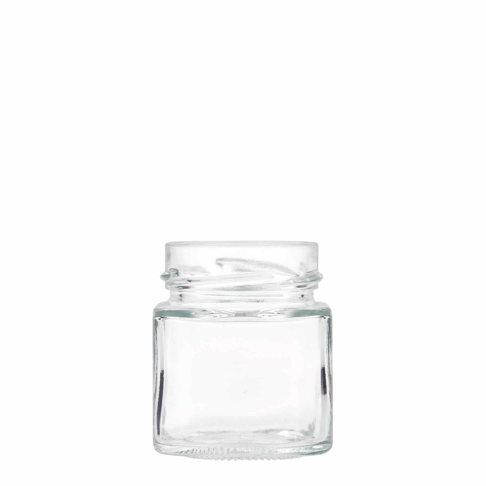 Tarro cuadrado 'Funny' de 156 ml, boca: Deep-Twist-Off (DTO 58) Tarro cuadrado 'Funny' de 156 ml, boca: Deep-Twist-Off (DTO 58)