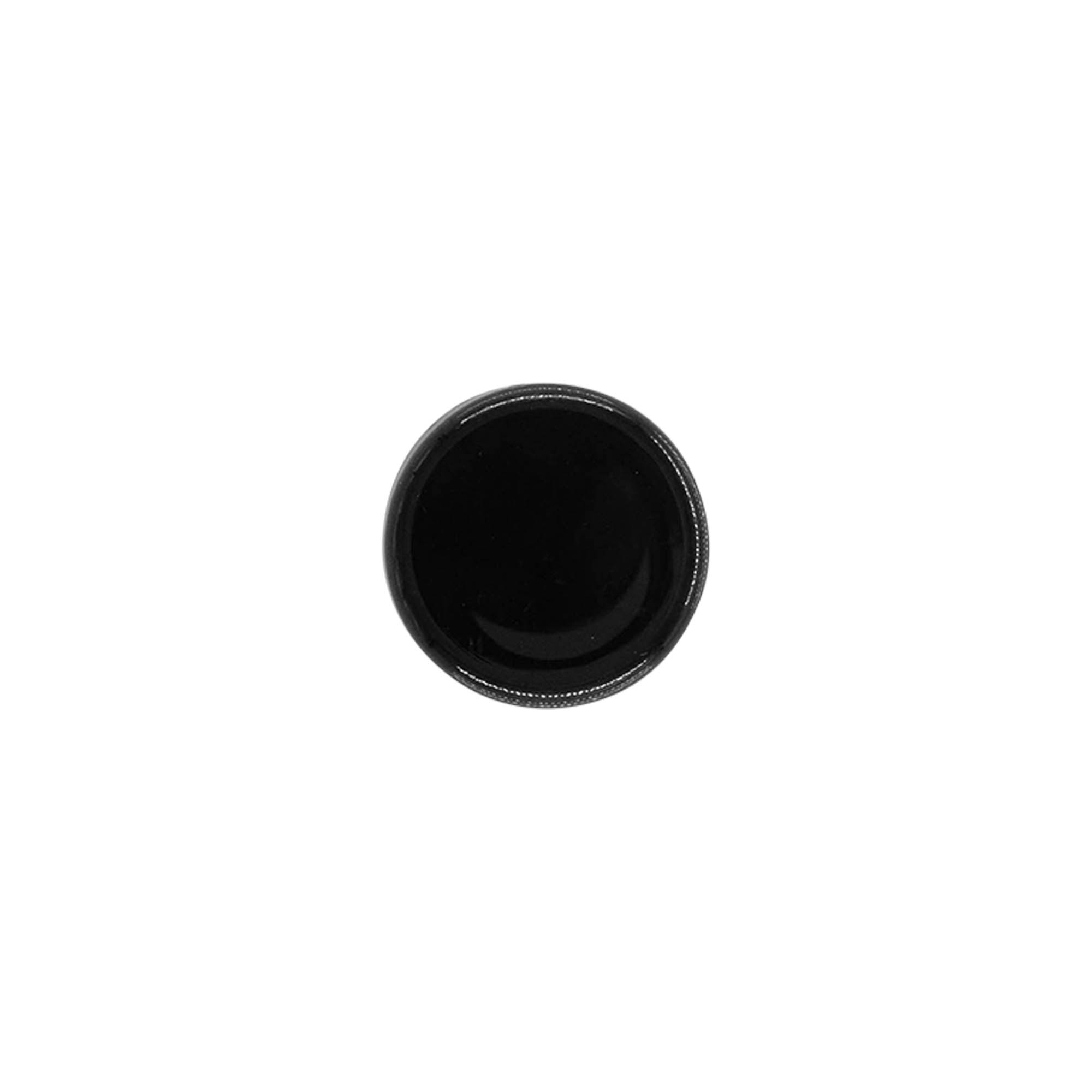 Tapa de rosca, plástico PP, negro, para boca: 20/410 Tapa de rosca, plástico PP, negro, para boca: 20/410
