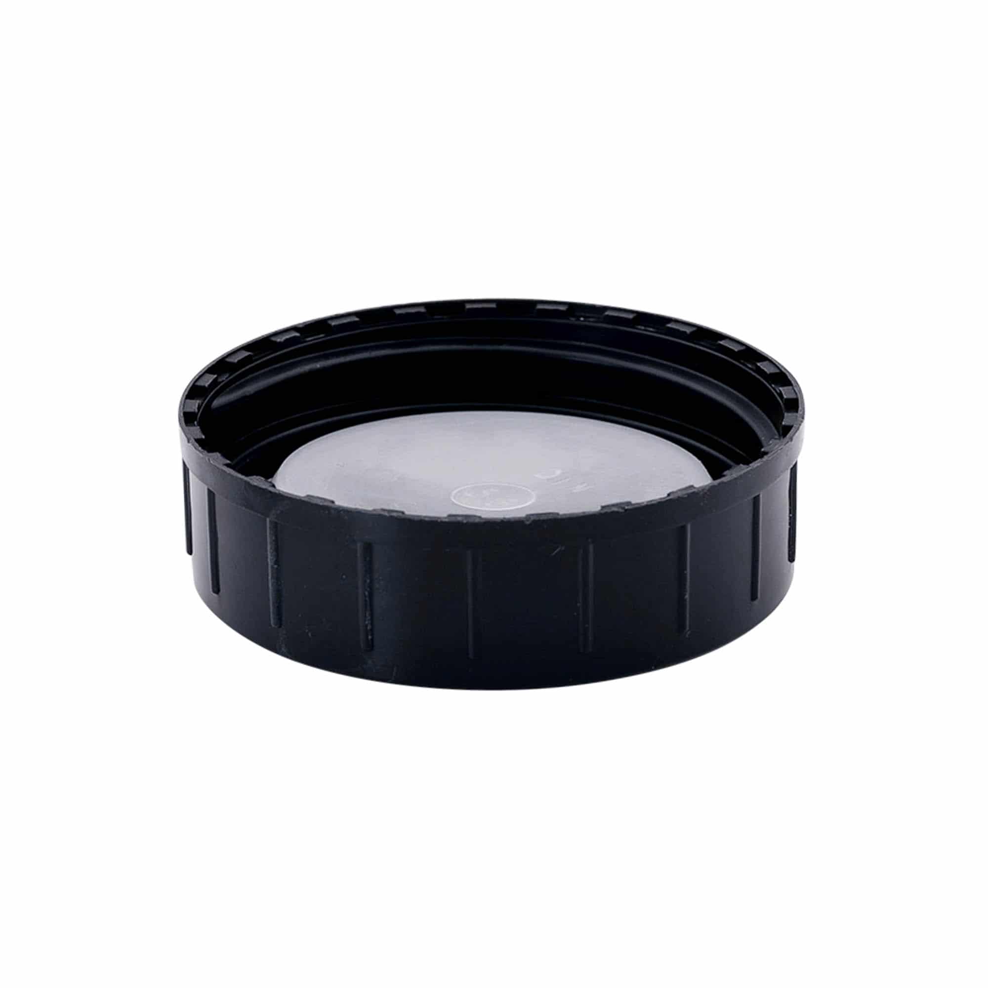 Tapón de rosca, plástico de PP, negro, para boca: DIN 55