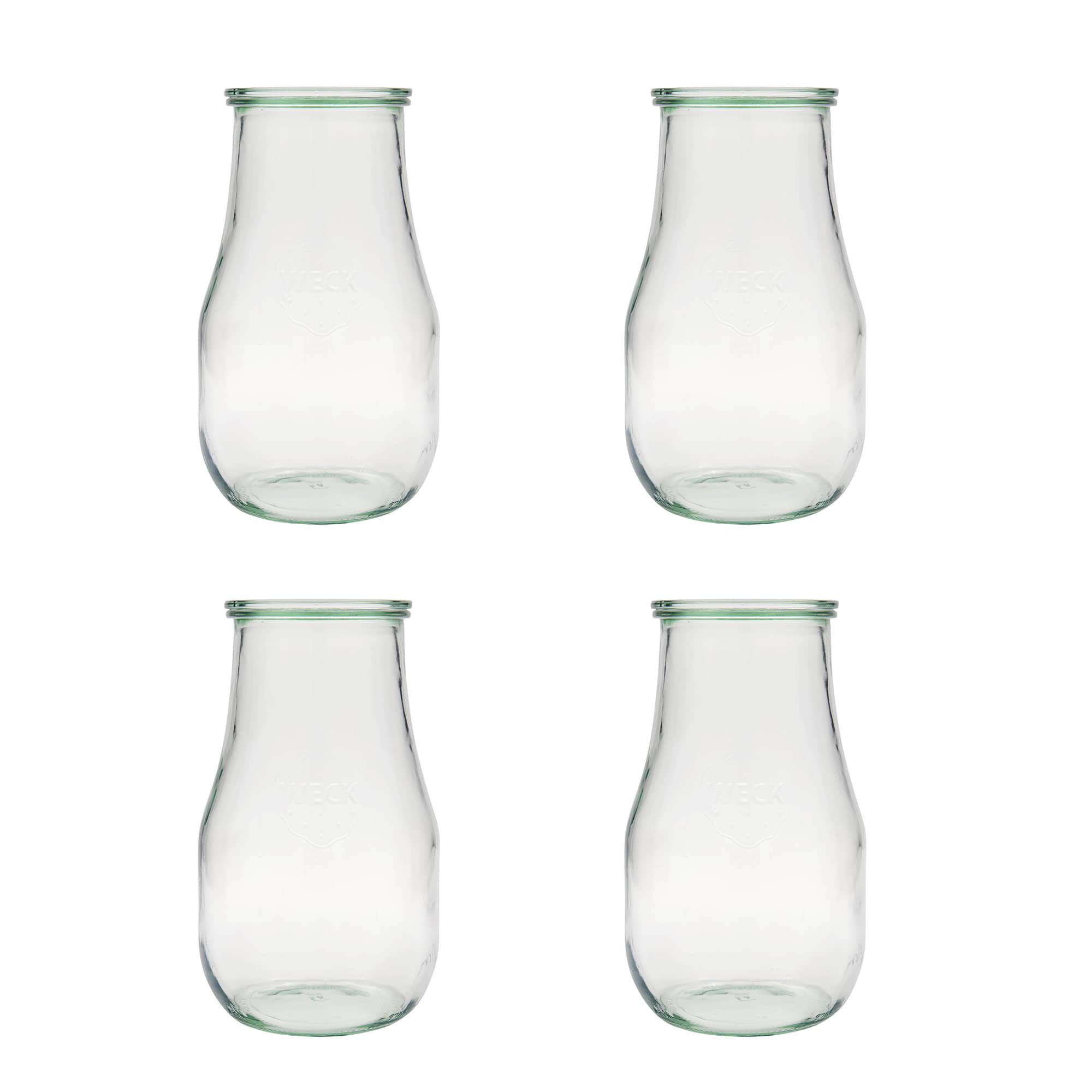 4x 2700 ml vaso tipo tulipán WECK con tapa de vidrio RR 100