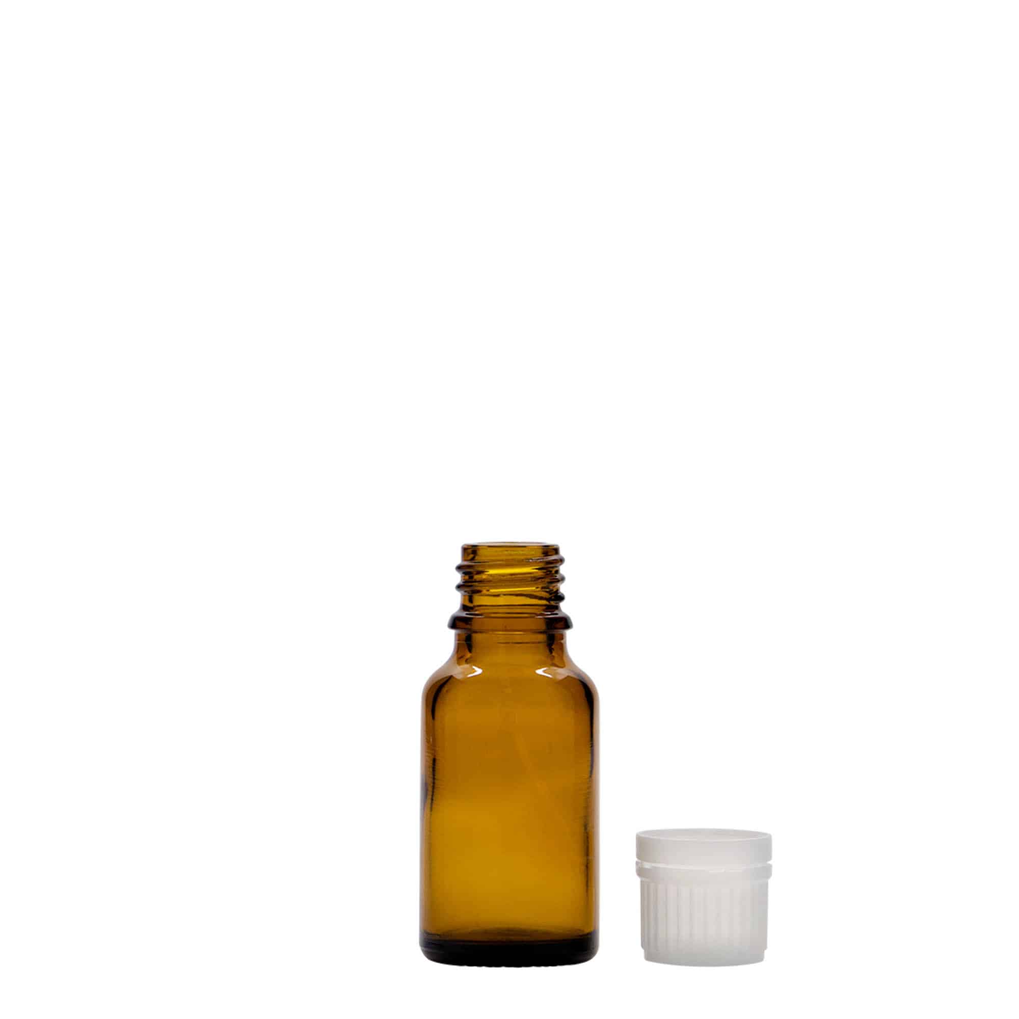 Frasco de medicamentos de 15 ml, vidrio, marrón, boca: DIN 18