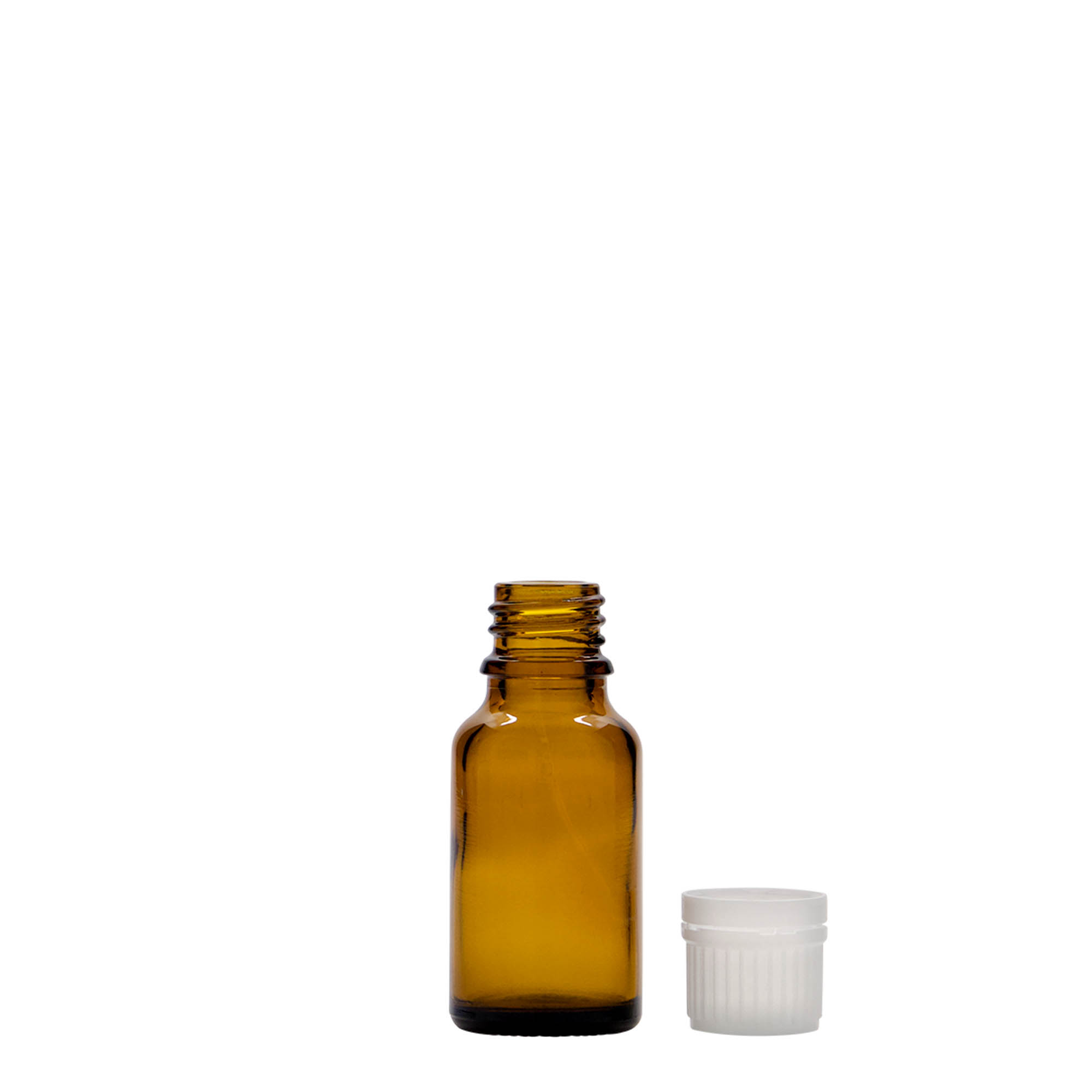 15 ml frasco medicinal, vidrio, marrón, boca: DIN 18
