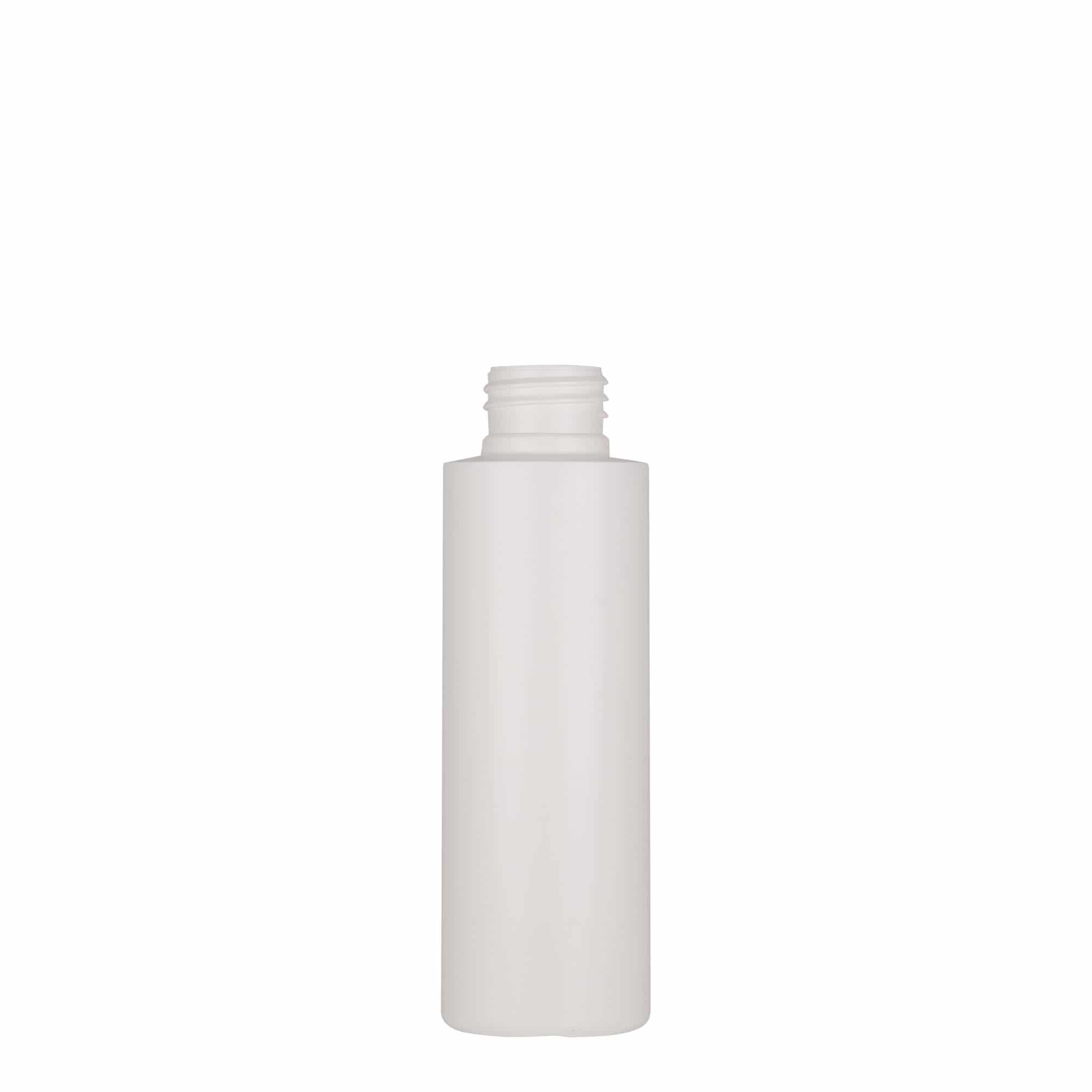 Botella de plástico de 100 ml 'Pipe', HDPE verde, blanco, boca: 24/410