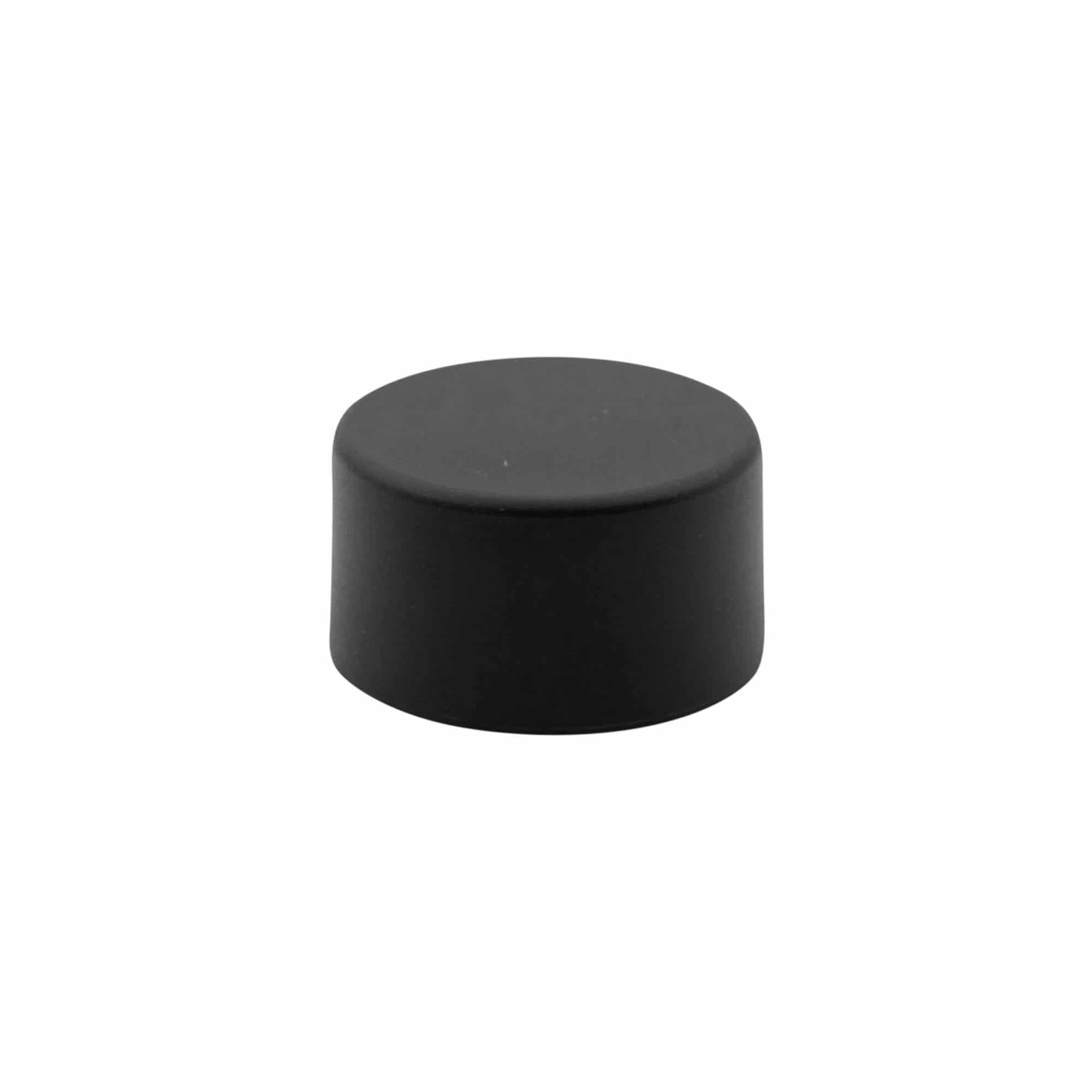 Tapón de rosca, metal-plástico, negro, para boca: PP 31,5