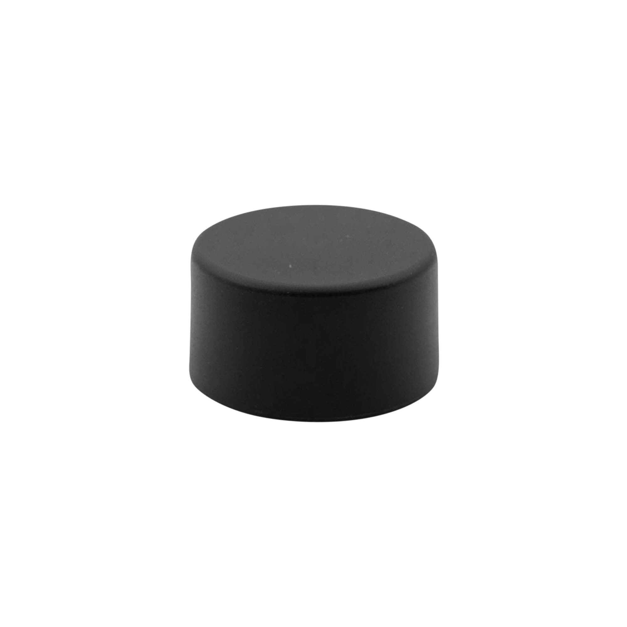 Tapa roscada, metal-plástico, negra, para boquilla: PP 31,5