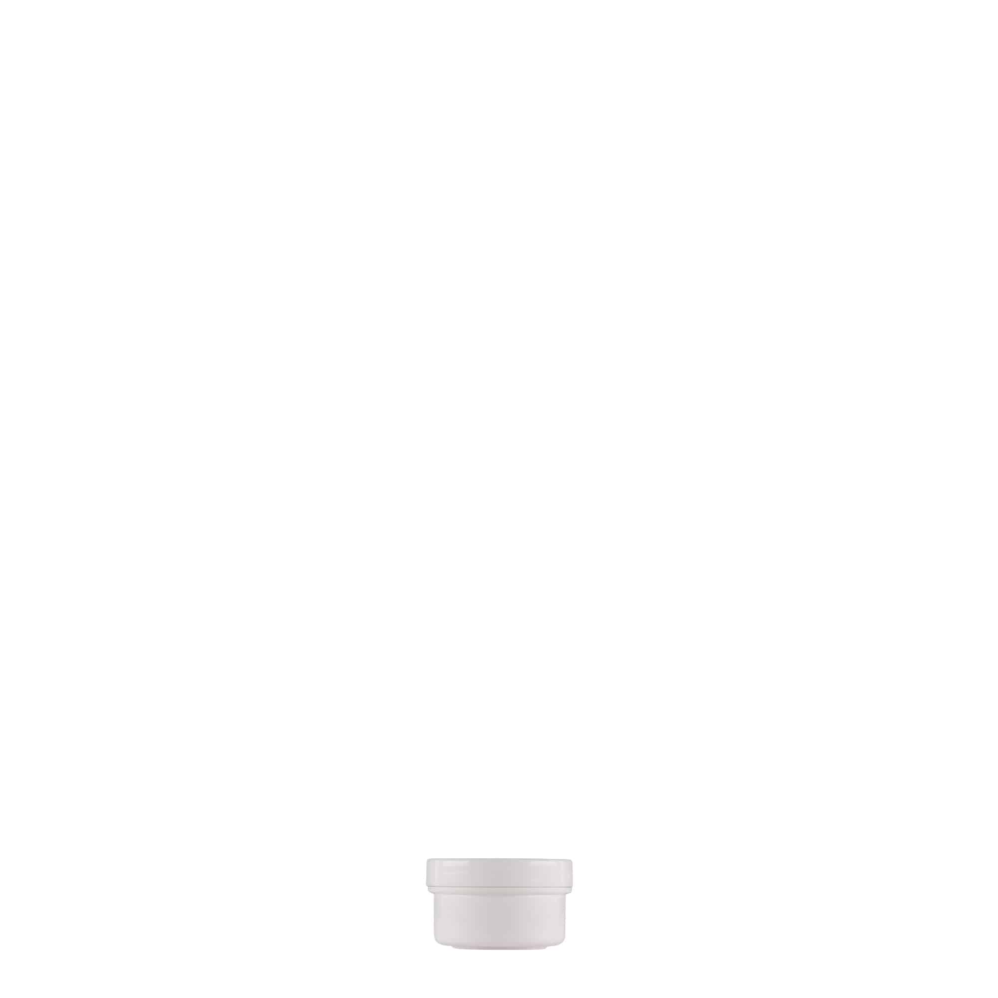 Bote de plástico 'White Line' de 6 ml, PP, blanco, boca: tapón de rosca