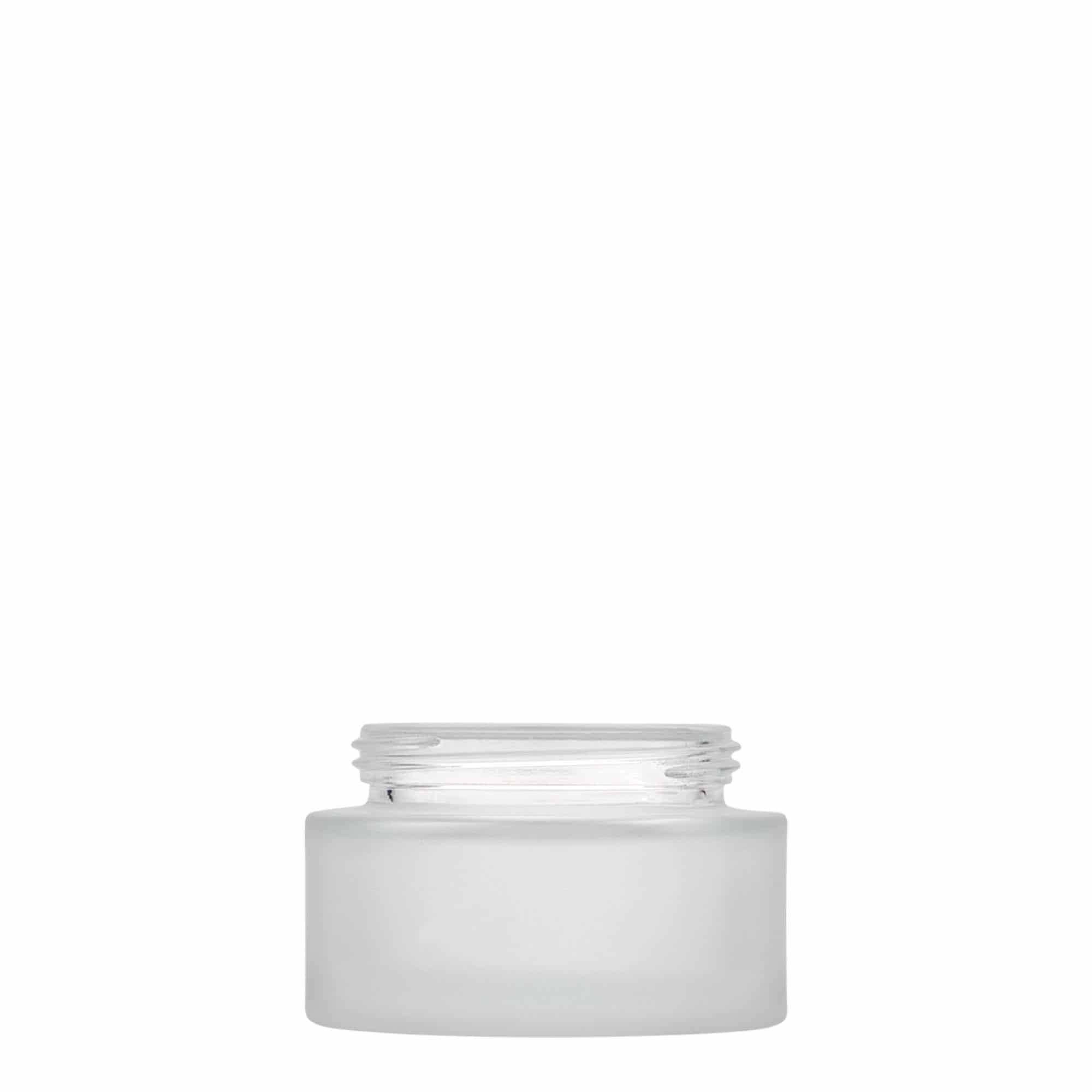 Bote 'Platin Edition' de 50 ml, vidrio, efecto helado, boca: tapón de rosca Bote 'Platin Edition' de 50 ml, vidrio, efecto helado, boca: tapón de rosca