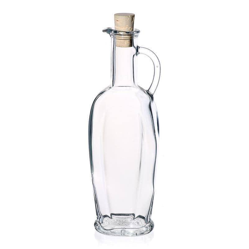 Botella de vidrio 'Eleganta' de 250 ml, ovalada, boca: corcho Botella de vidrio 'Eleganta' de 250 ml, ovalada, boca: corcho
