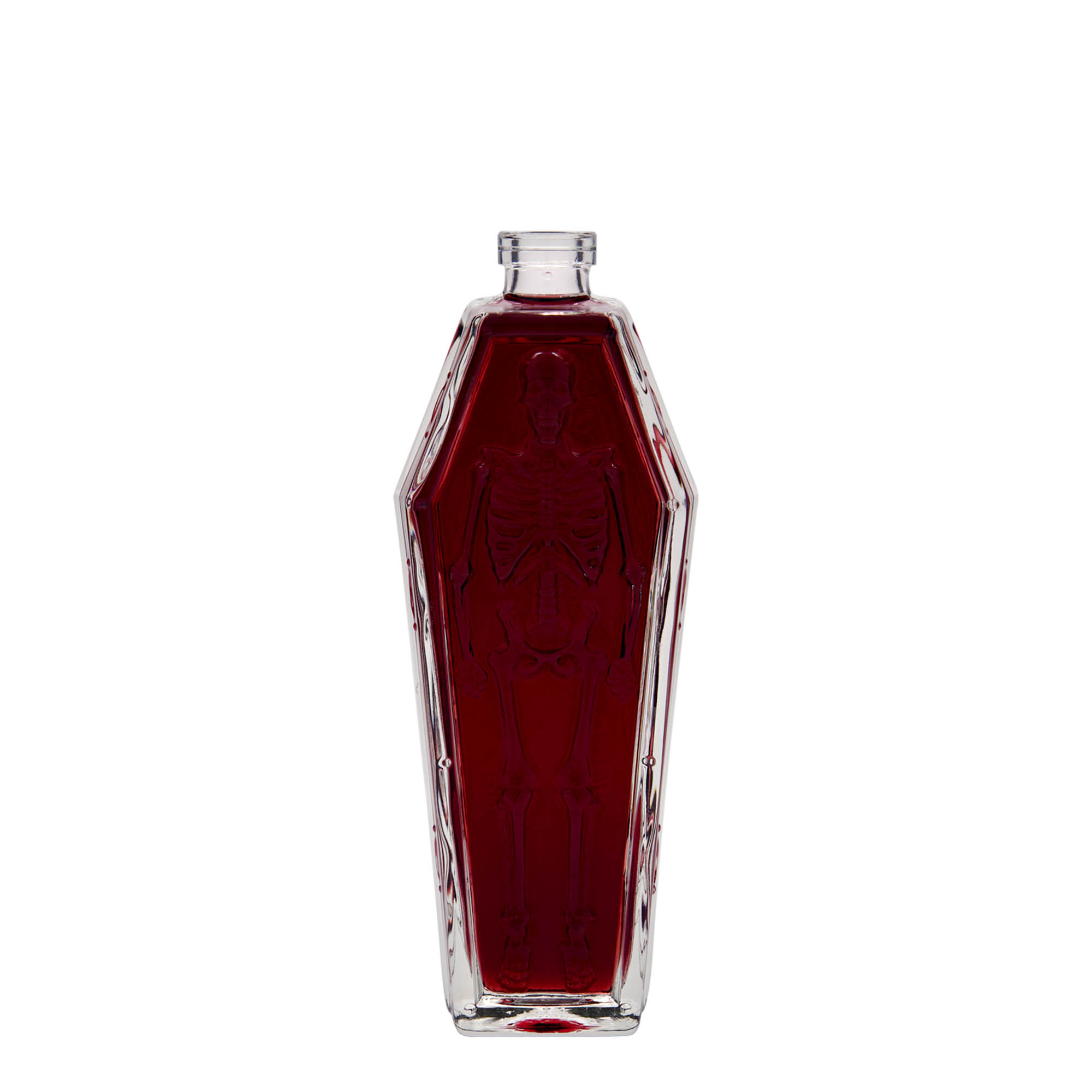 Botella de vidrio de 200 ml «ataúd», boca: corcho