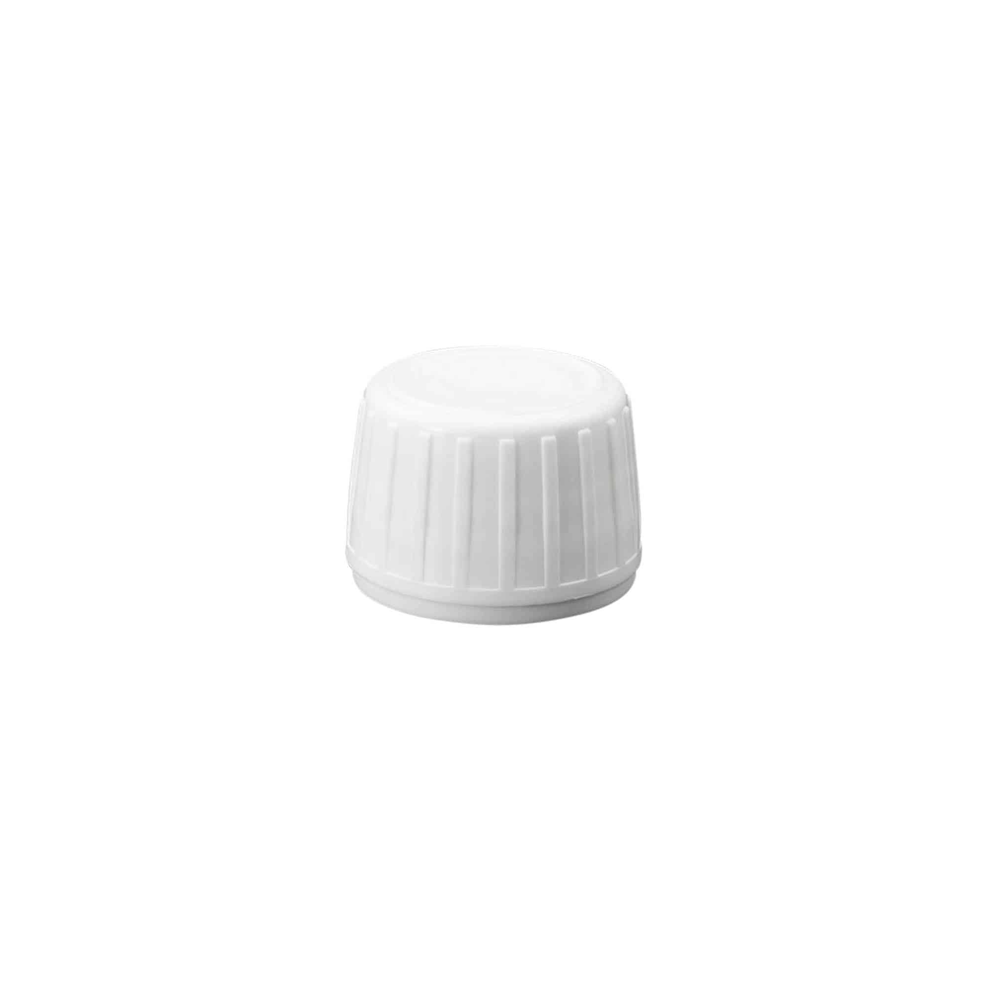 Tapón de rosca, plástico de PP, blanco, para boca: PP 28