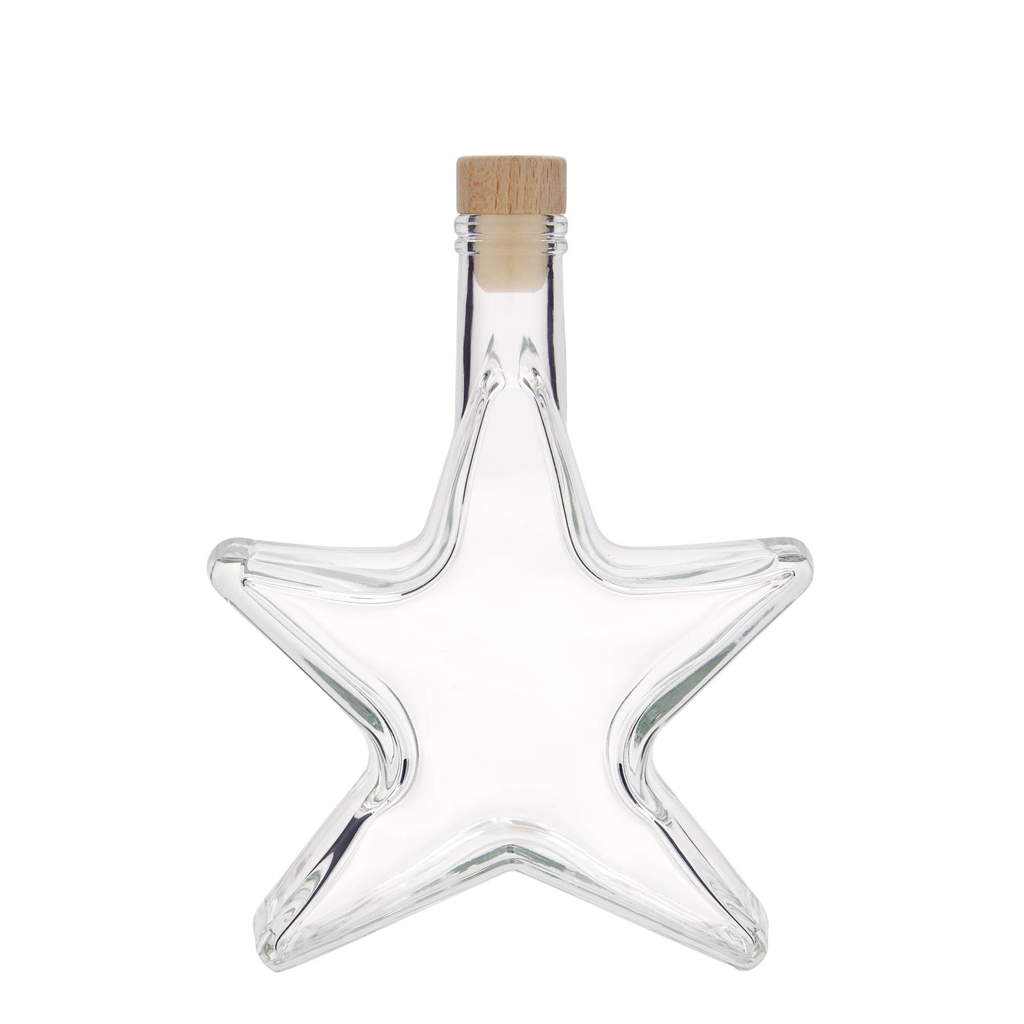 Botella de vidrio de 350 ml 'Estrella', boca: corcho