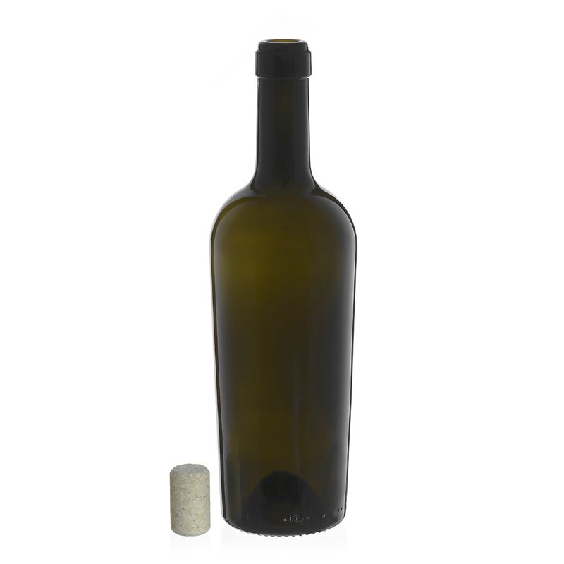 Botella de vino de 750 ml 'Imperiale', verde antiguo, boca: corcho