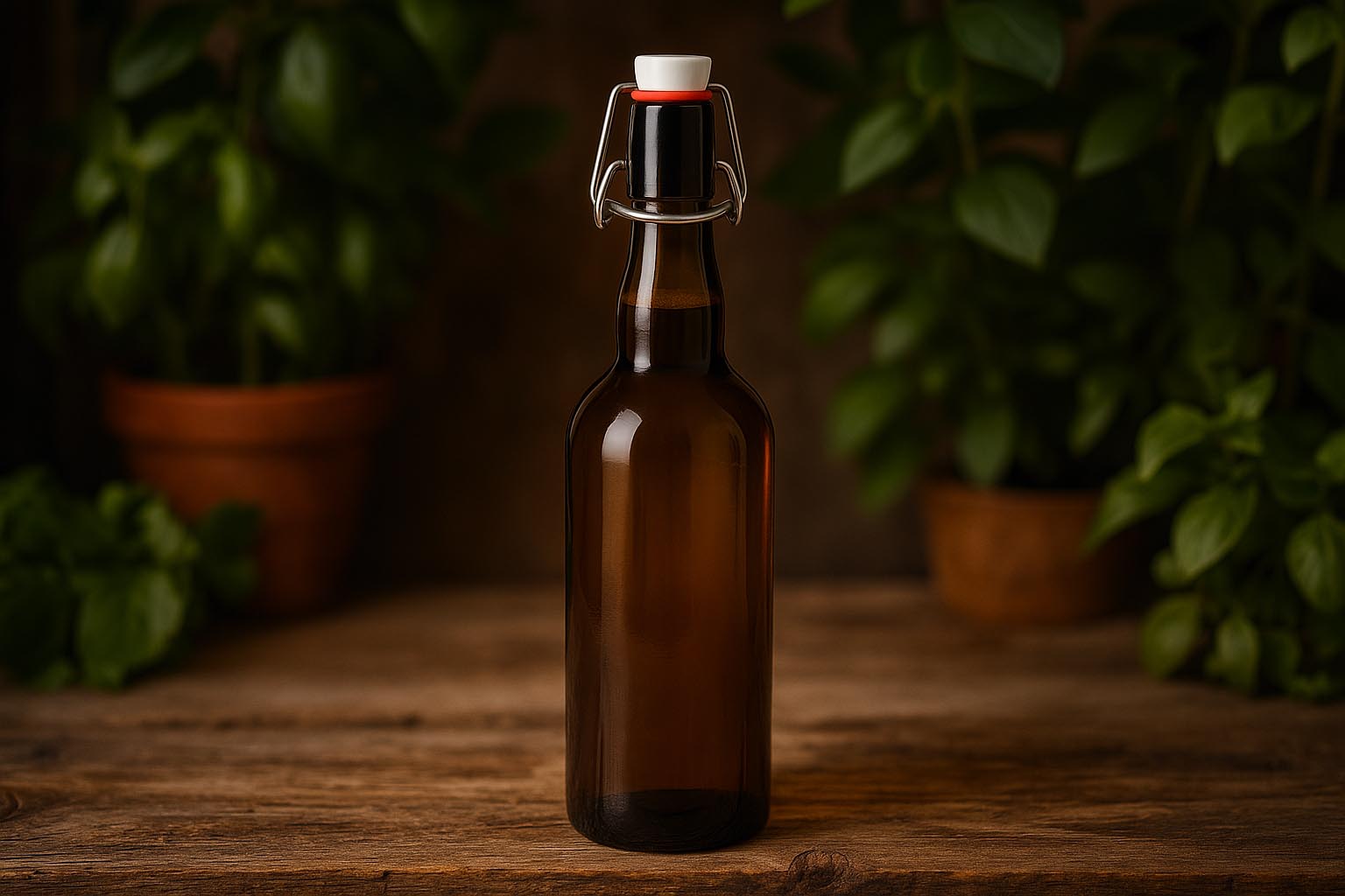 Botella de cerveza de 750 ml Bélgica, vidrio, boca: cierre de palanca