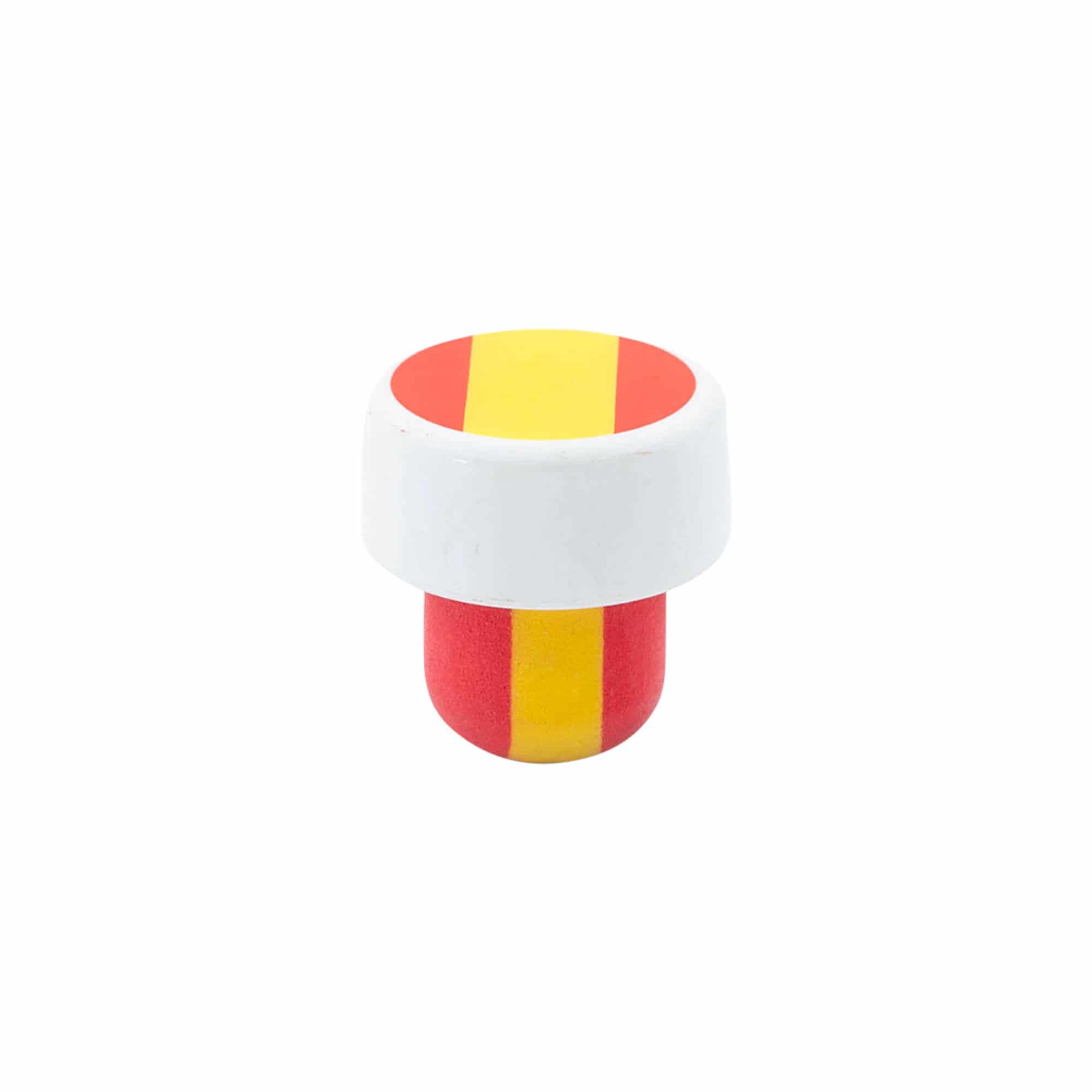 Corcho con cabeza 'España' de 19 mm, plástico, multicolor, para boca: corcho