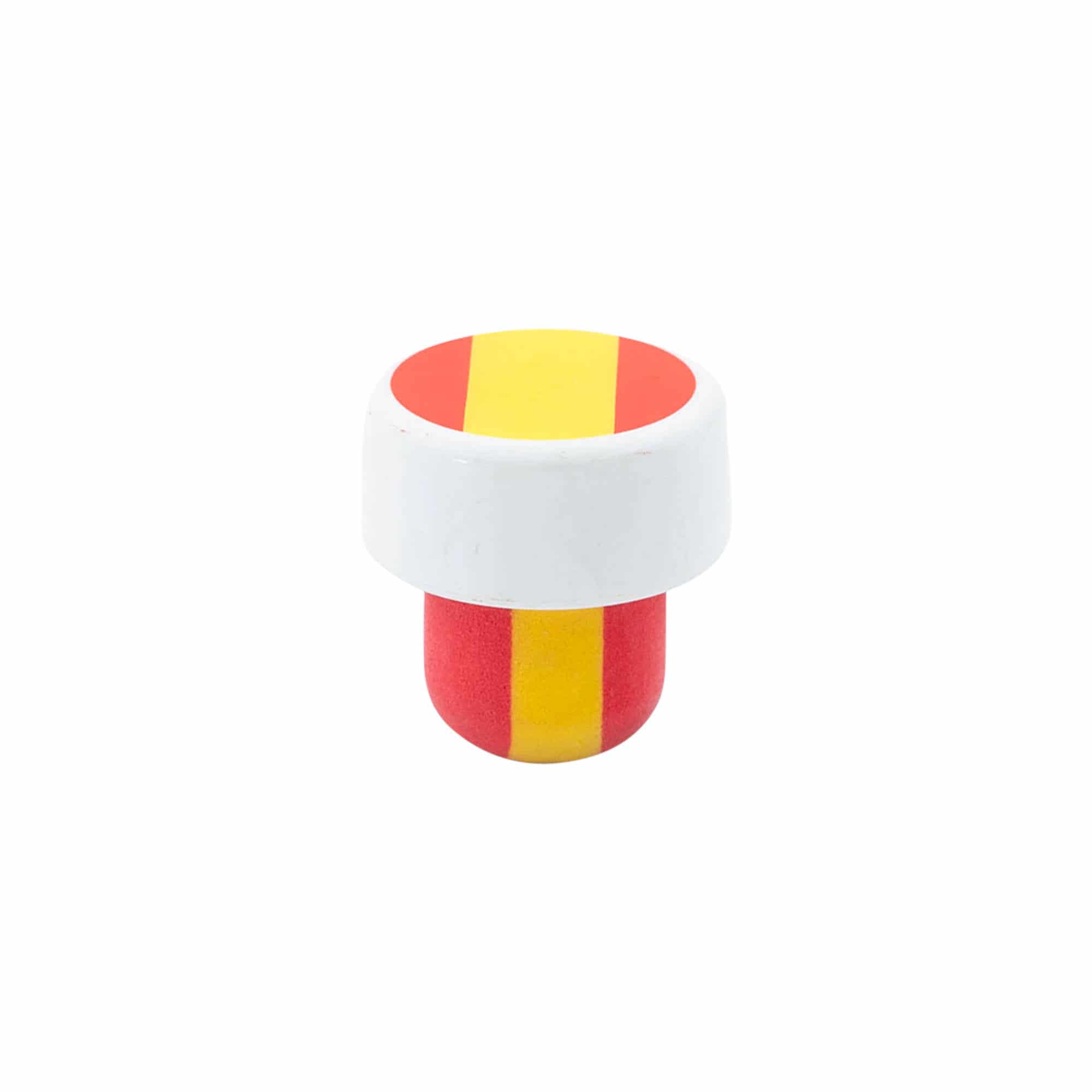 Corcho con cabeza 'España' de 19 mm, plástico, multicolor, para boca: corcho Corcho con cabeza 'España' de 19 mm, plástico, multicolor, para boca: corcho