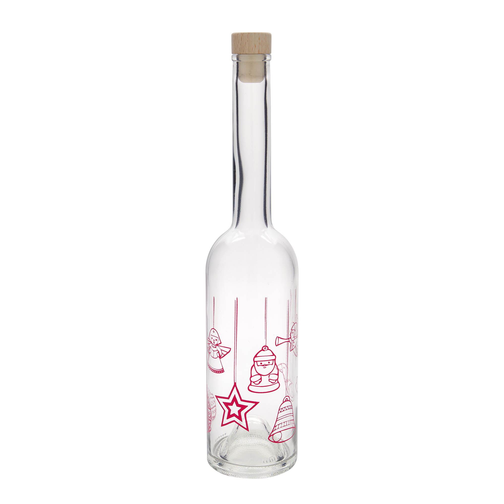 Botella de cristal de 500 ml 'Opera', motivo: estrellas, boca: corcho
