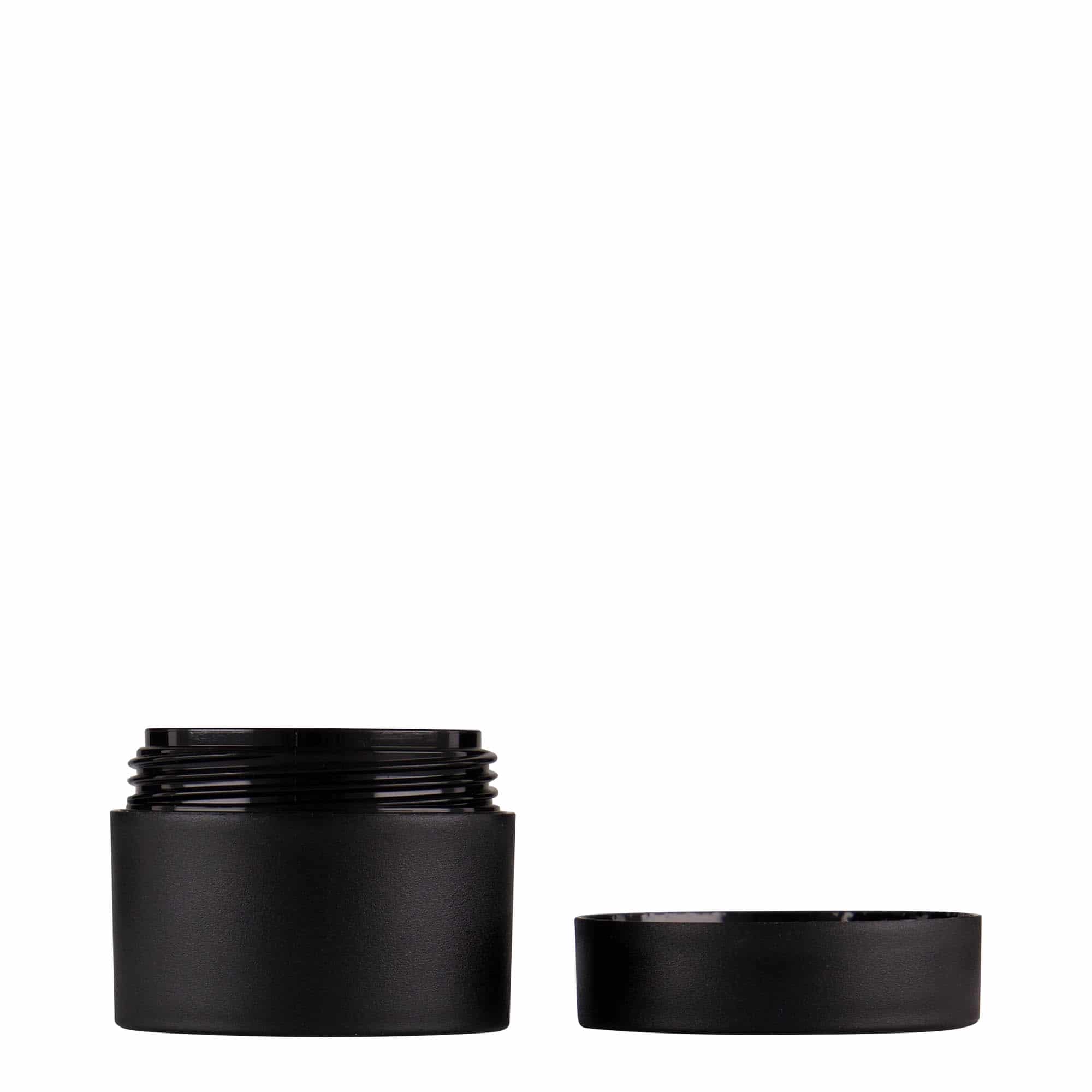 15 ml bote de plástico 'Antonella', PP, negro, boca: cierre de rosca
