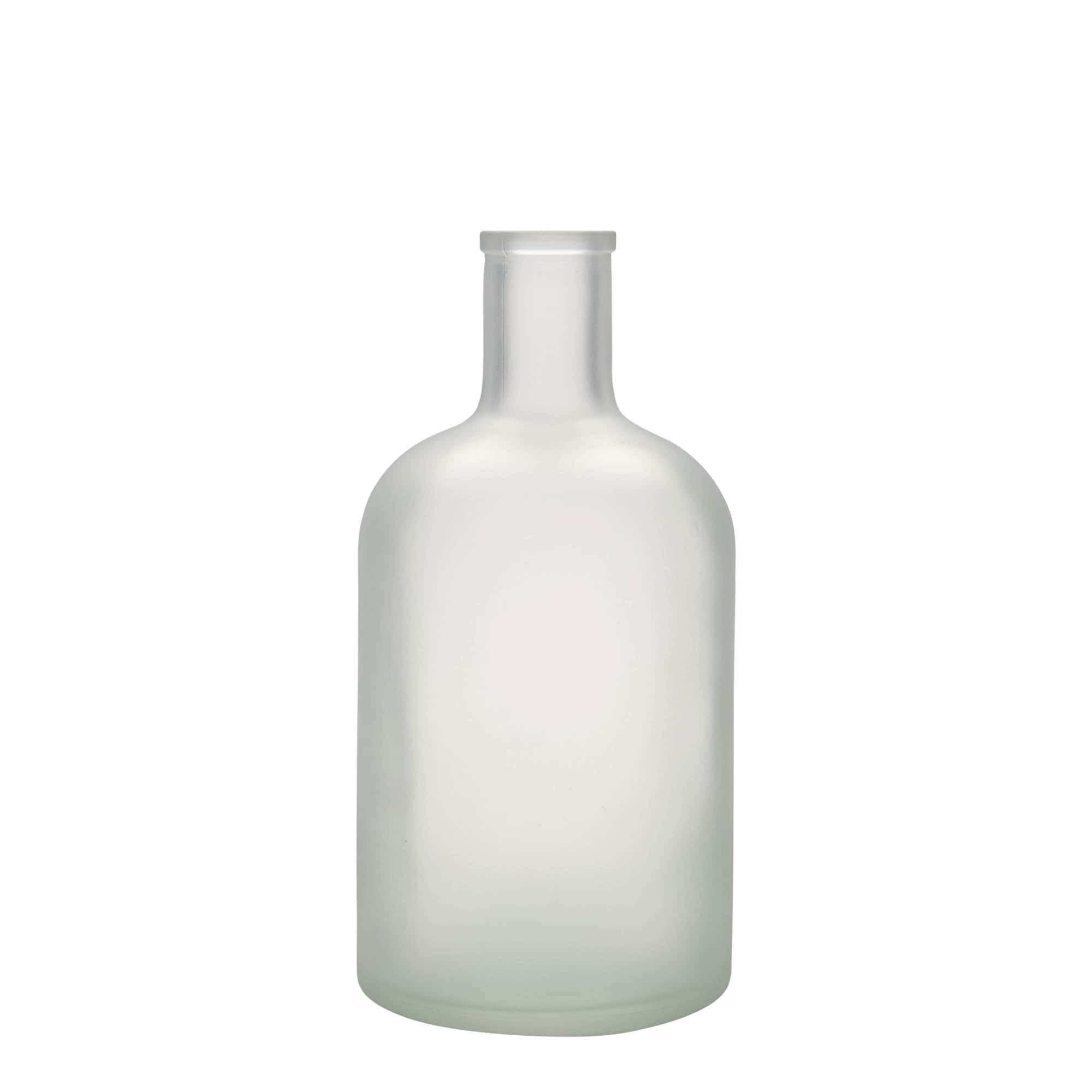 Botella de vidrio de 700 ml 'Gerardino', escarchada, boca: corcho