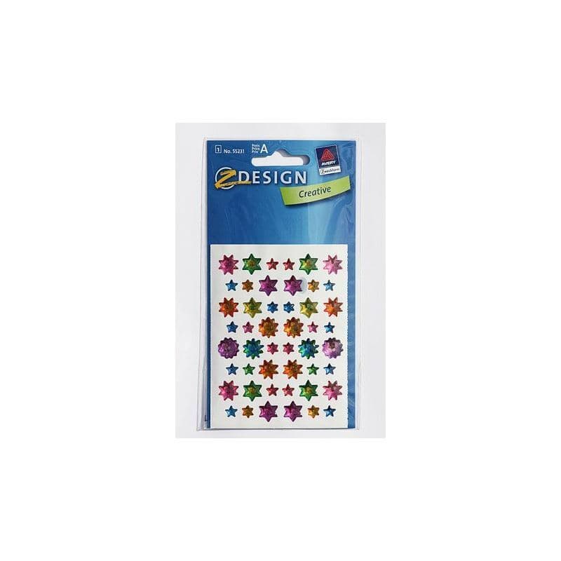 Zweckform Pegatinas 'Estrellas de gel', plástico, multicolor
