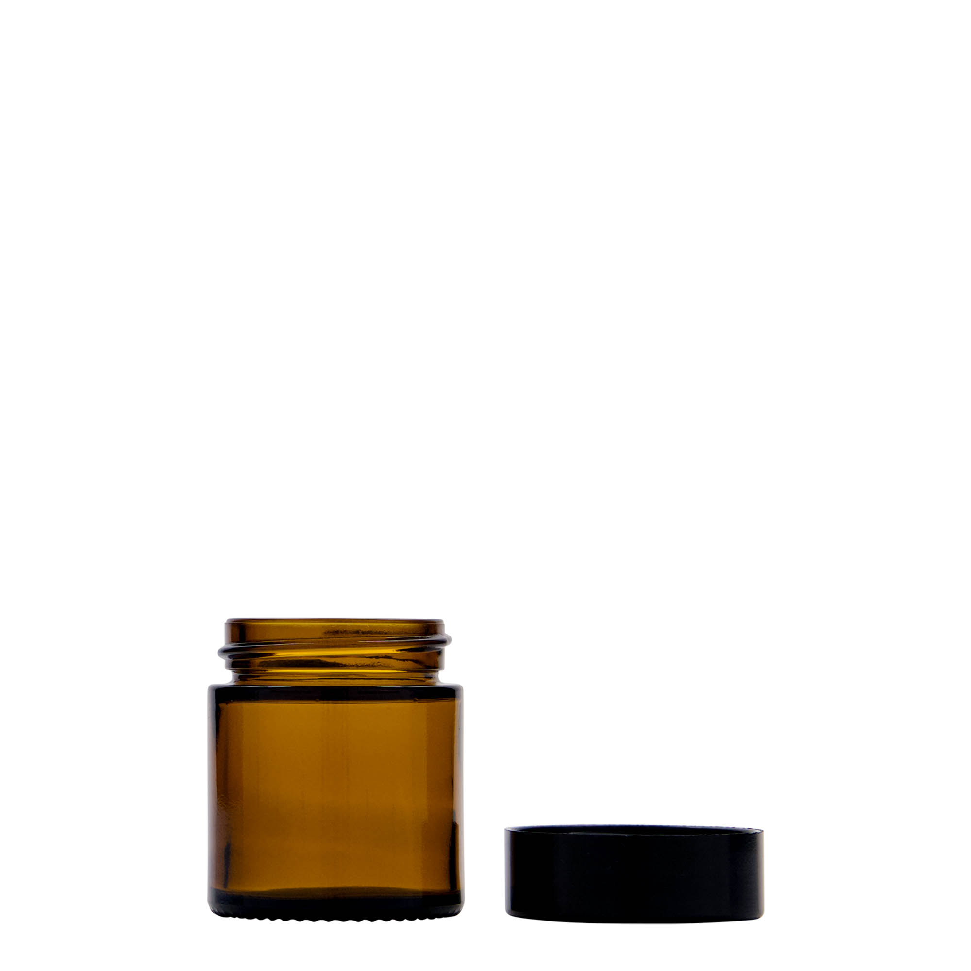 30 ml tarro 'Brown Line', vidrio, marrón, boca: cierre de rosca 30 ml tarro 'Brown Line', vidrio, marrón, boca: cierre de rosca
