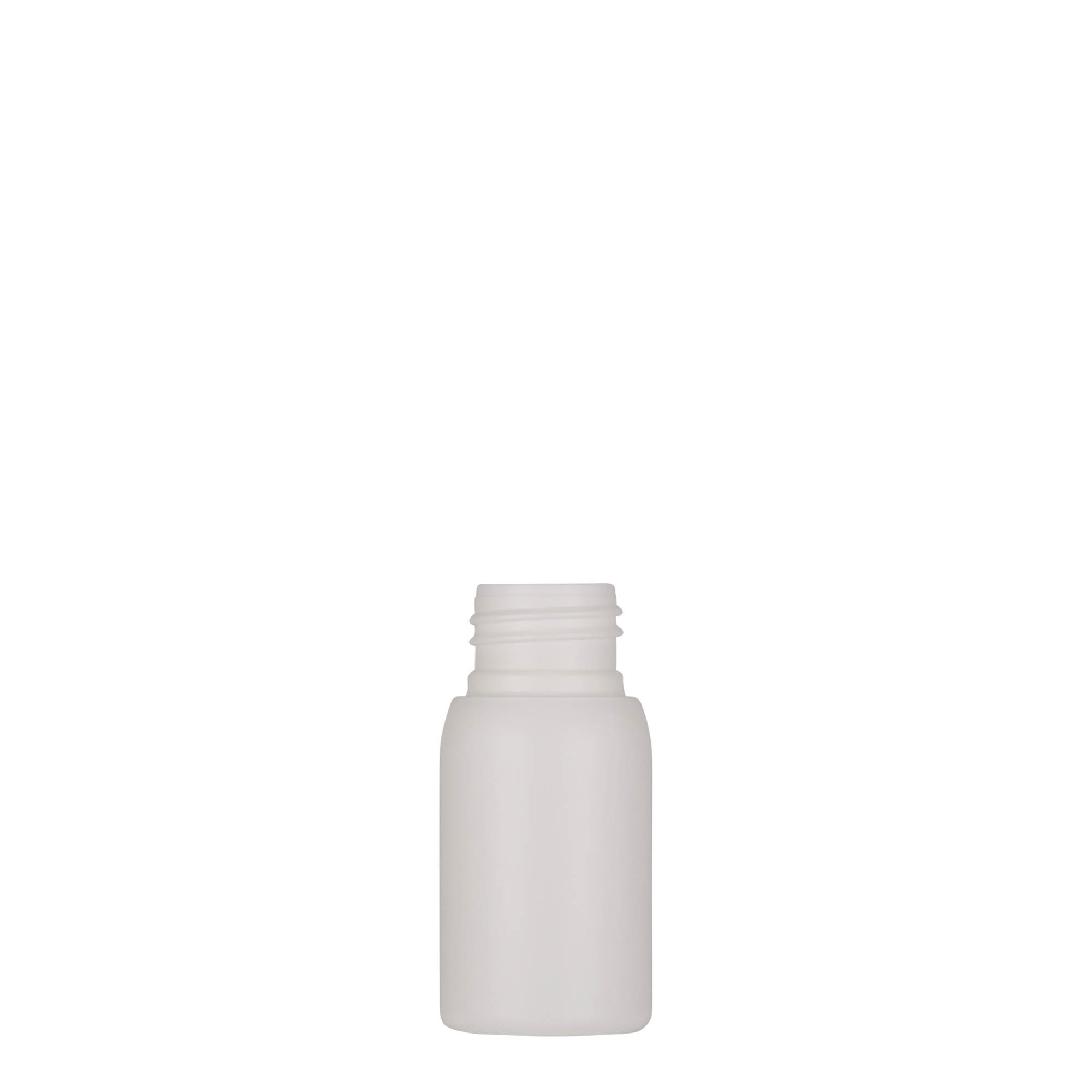 Botella de plástico de 30 ml 'Tuffy', HDPE, blanca, boca: 24/410 Botella de plástico de 30 ml 'Tuffy', HDPE, blanca, boca: 24/410