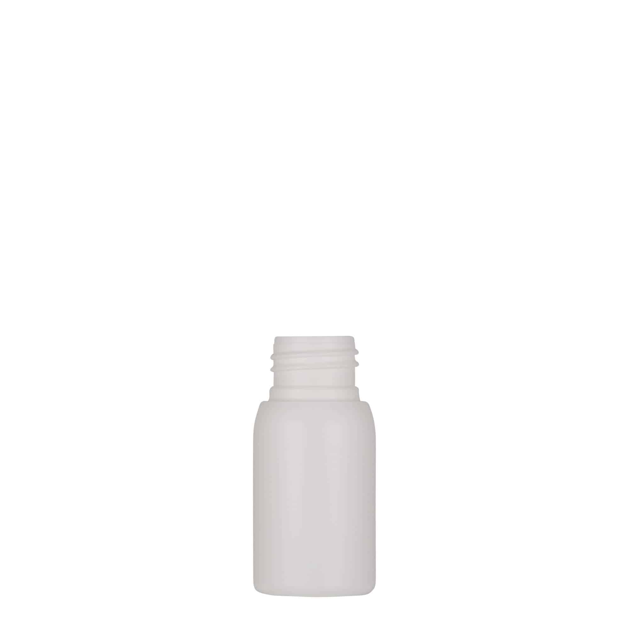 Botella de plástico de 30 ml 'Tuffy', HDPE, blanca, boca: 24/410