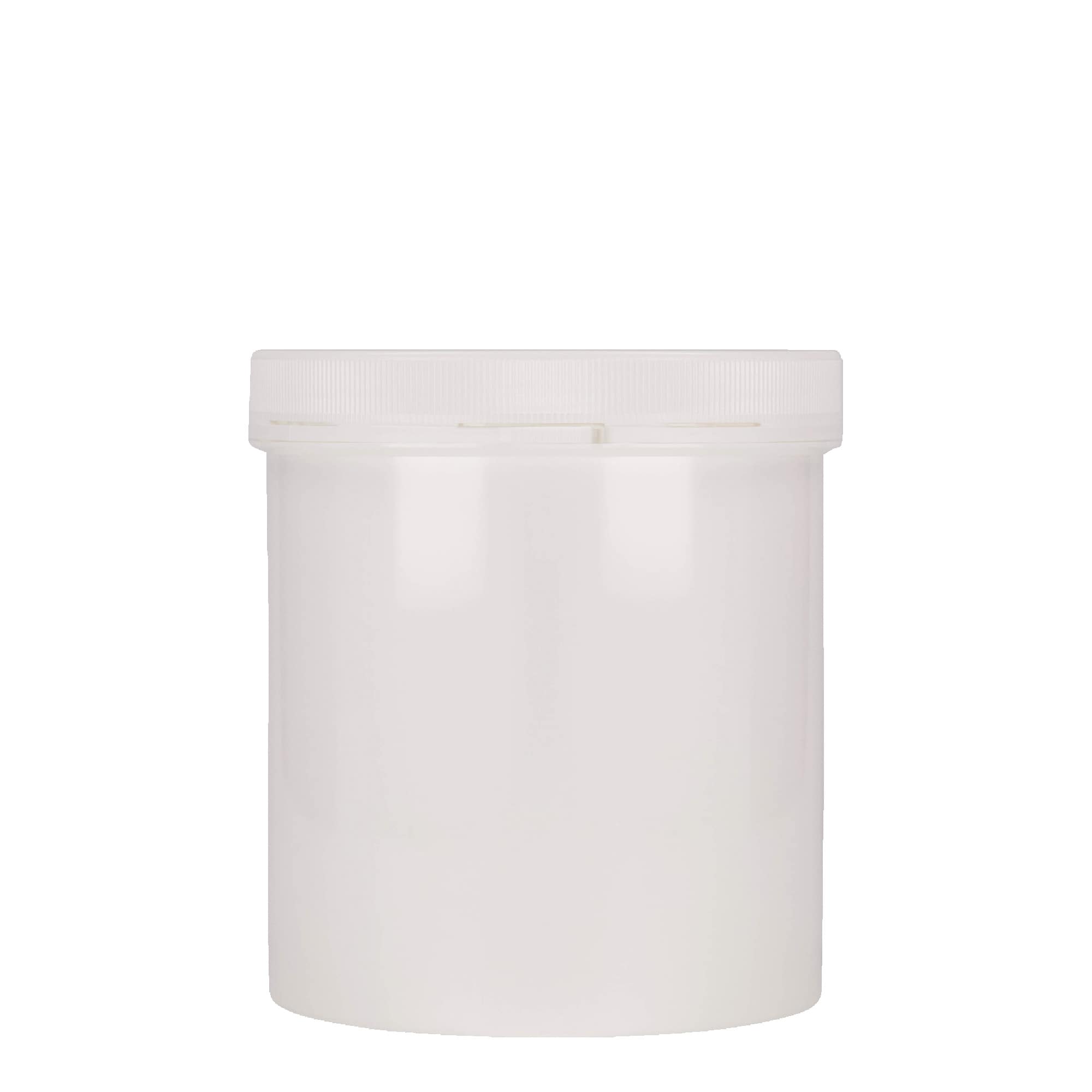 1.000 ml bote de plástico 'Securilock', PP, blanco, boca: cierre de rosca