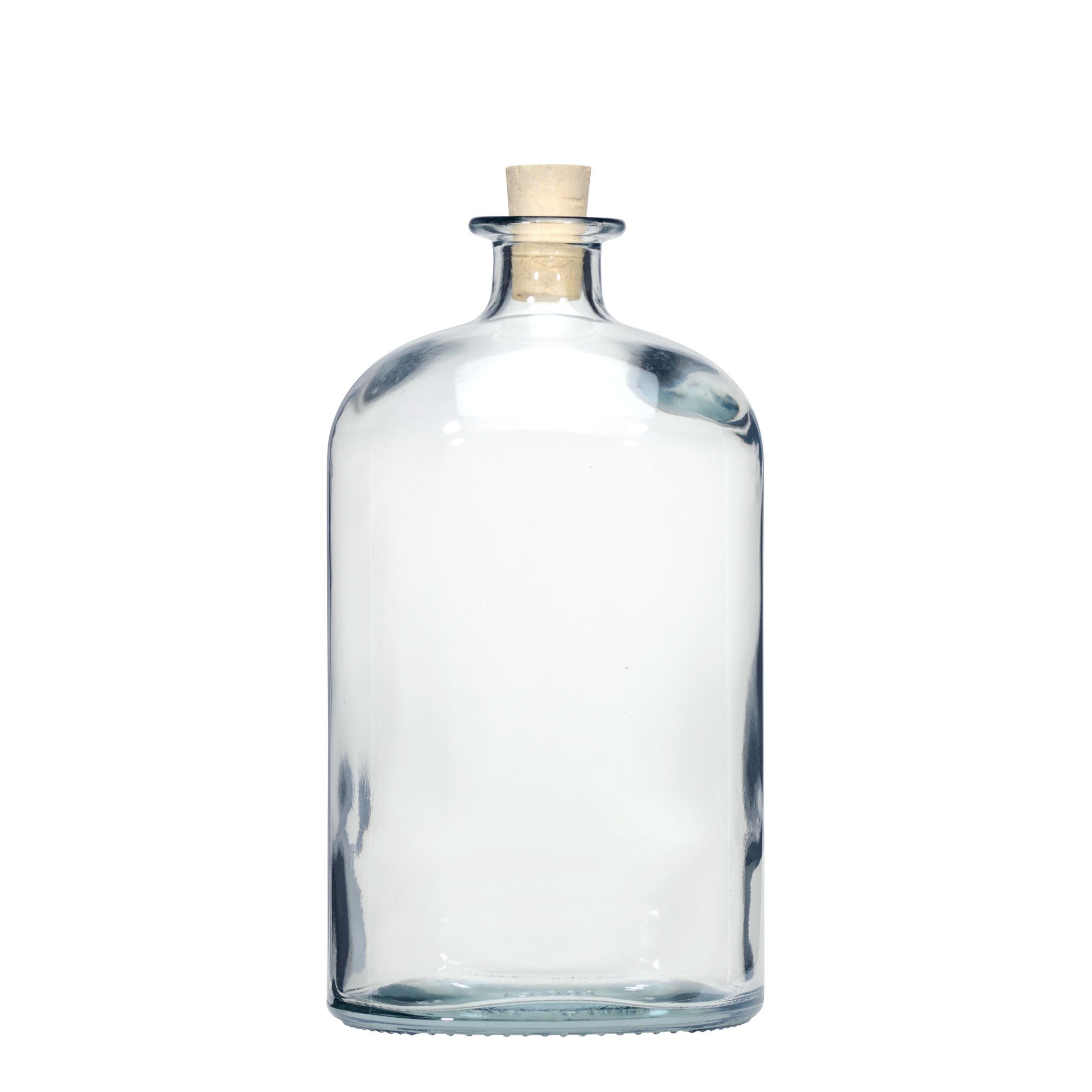 Botella de vidrio de 1.000 ml 'Dundee', ovalada, boca: corcho Botella de vidrio de 1.000 ml 'Dundee', ovalada, boca: corcho