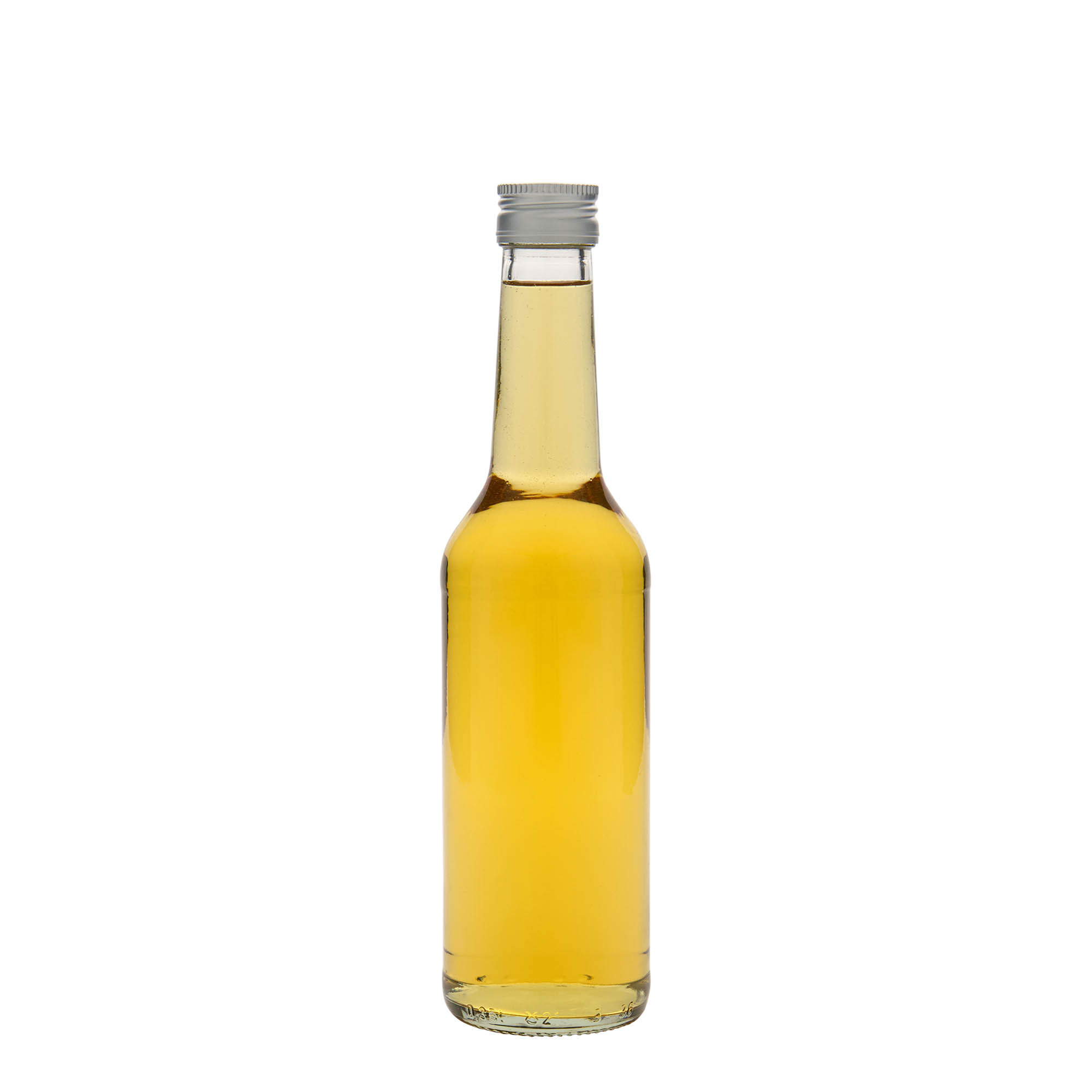 Botella de vidrio de 350 ml con cuello recto, boca: PP 28 Botella de vidrio de 350 ml con cuello recto, boca: PP 28